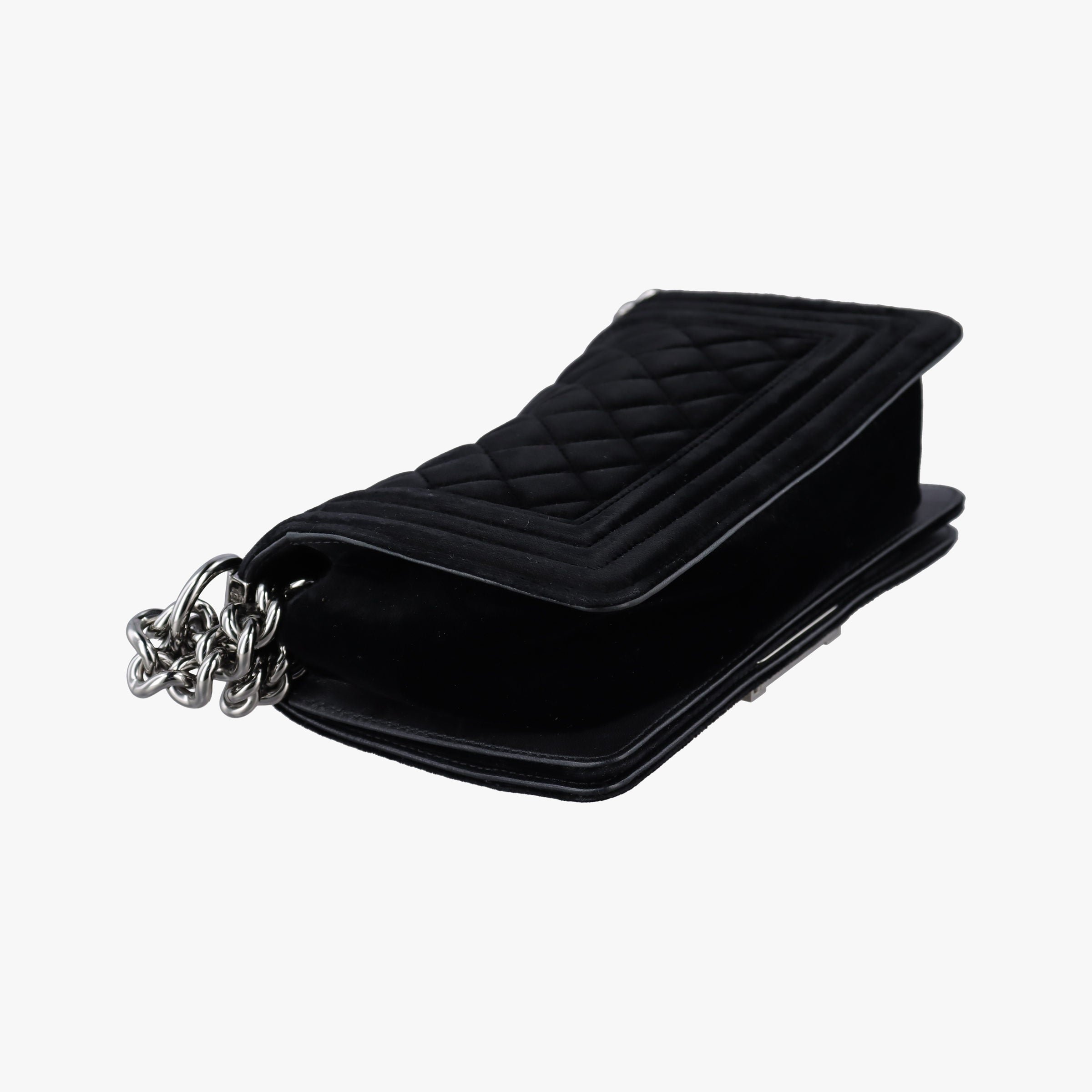 Pre-owned Chanel BOY CHANEL Black velour A67085 shoulderbag | stylenewstar