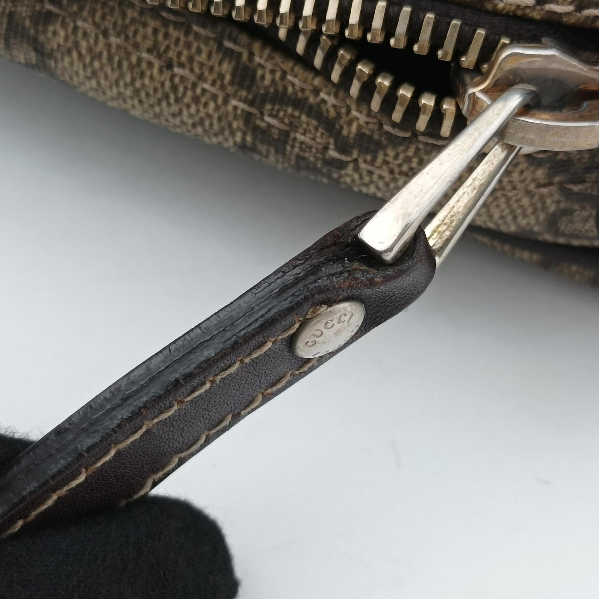 Vintage Gucci Diamante Brown PVC coated canvas 208463 handbag | stylenewstar