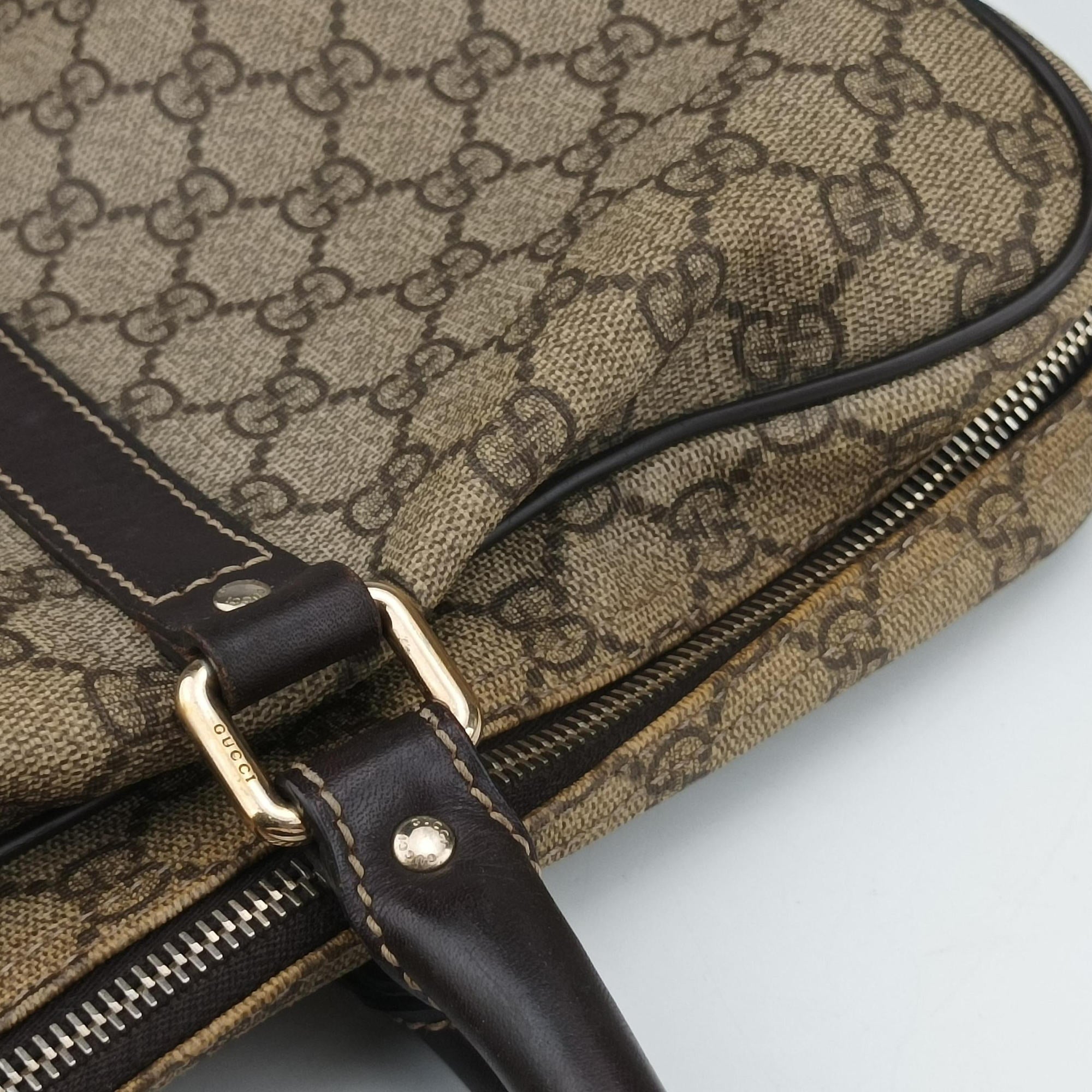 Vintage Gucci Diamante Brown PVC coated canvas 208463 handbag | stylenewstar