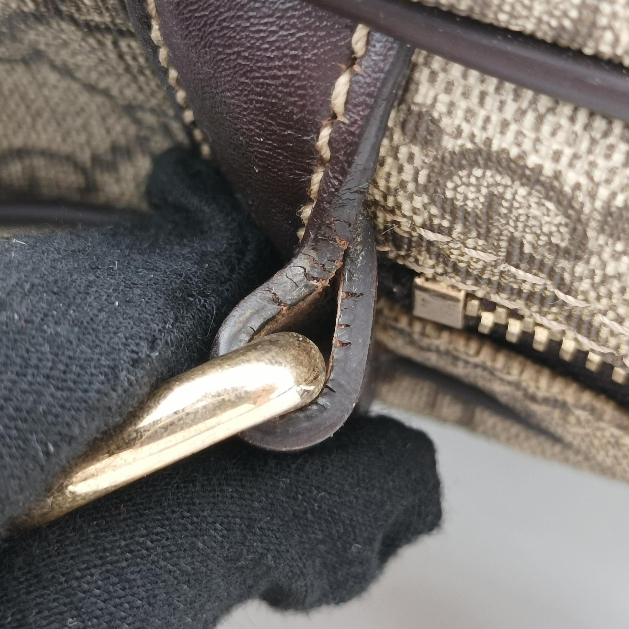 Vintage Gucci Diamante Brown PVC coated canvas 208463 handbag | stylenewstar