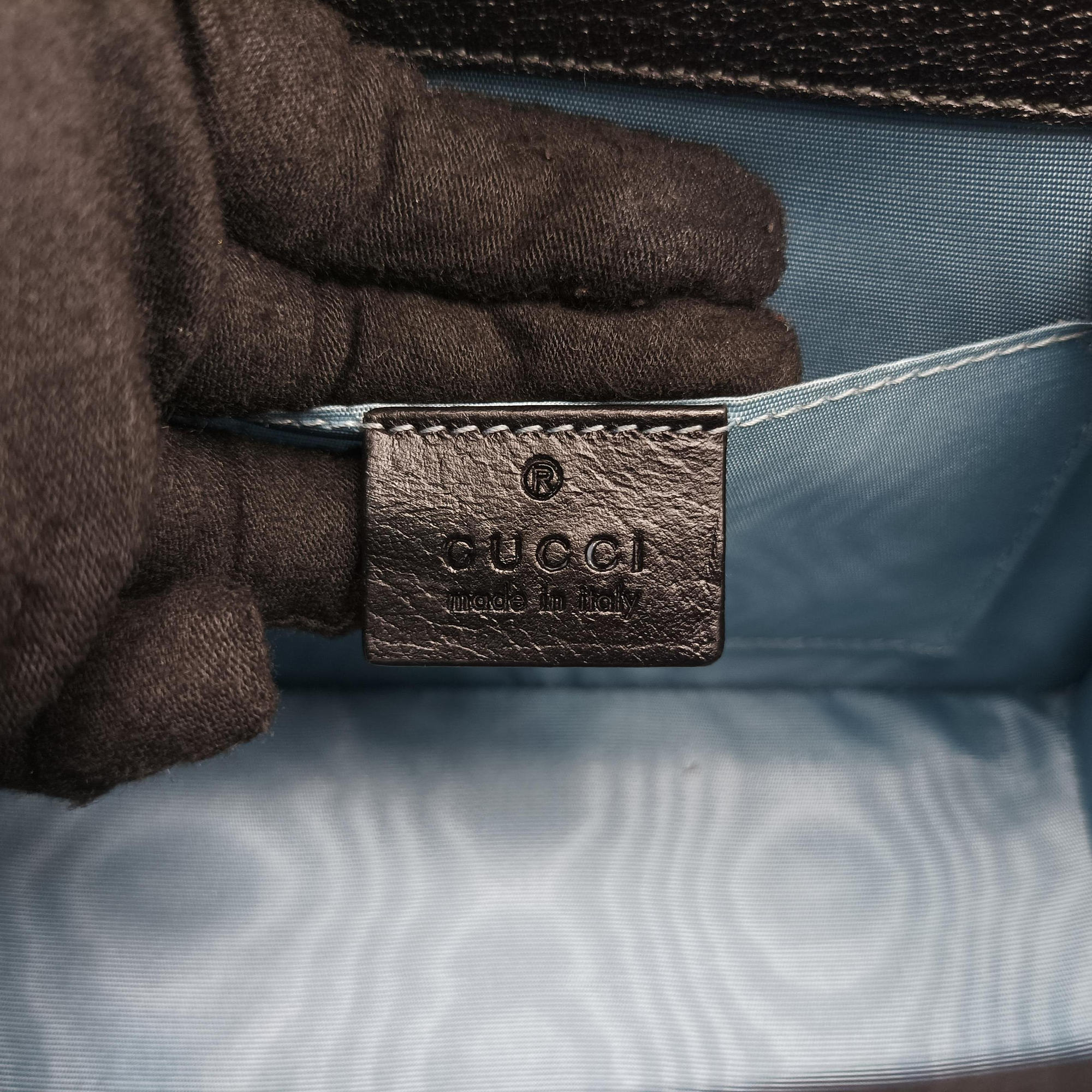 Pre-owned Gucci Sylvie Black×Multi Leather 470270 shoulderbag | stylenewstar
