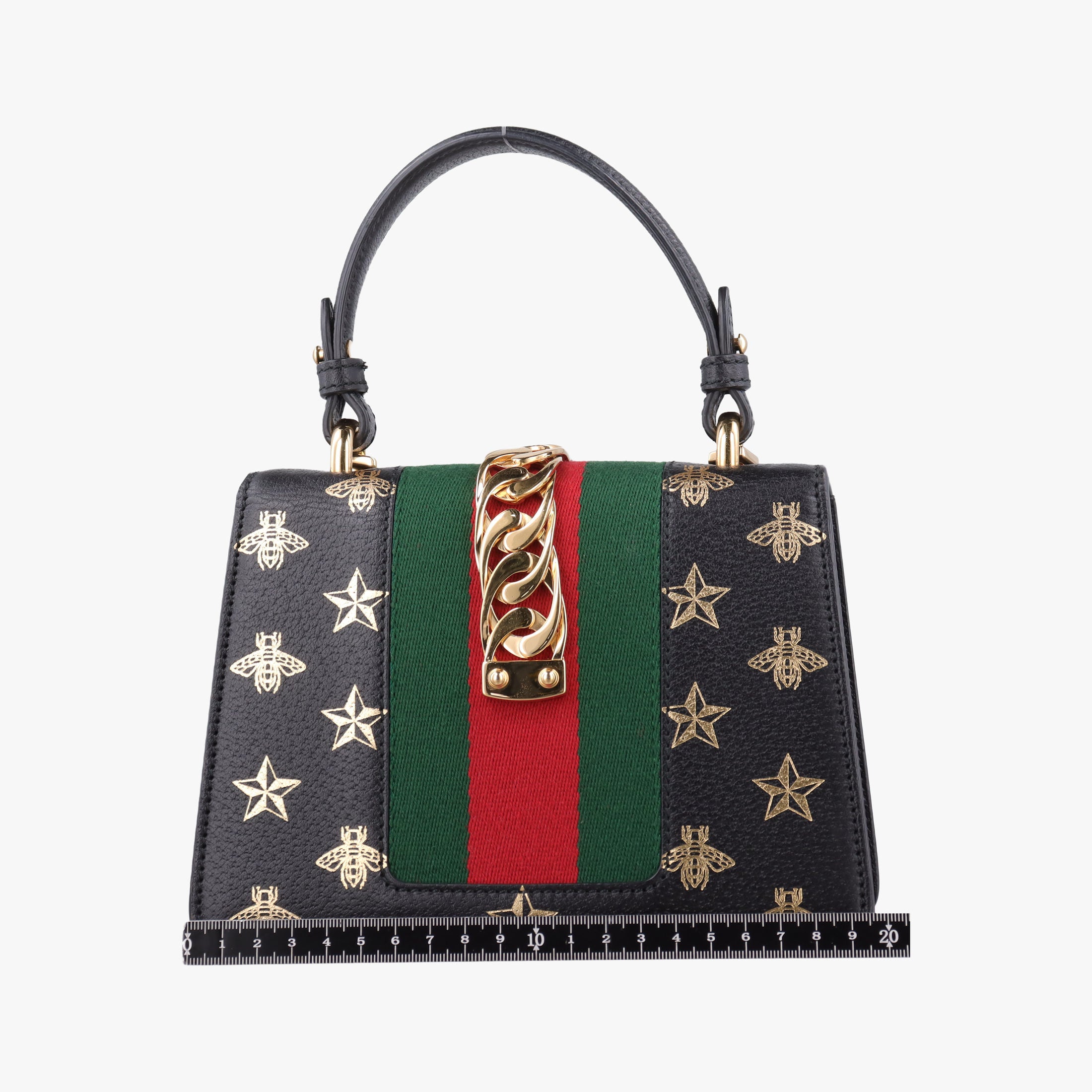 Pre-owned Gucci Sylvie Black×Multi Leather 470270 shoulderbag | stylenewstar