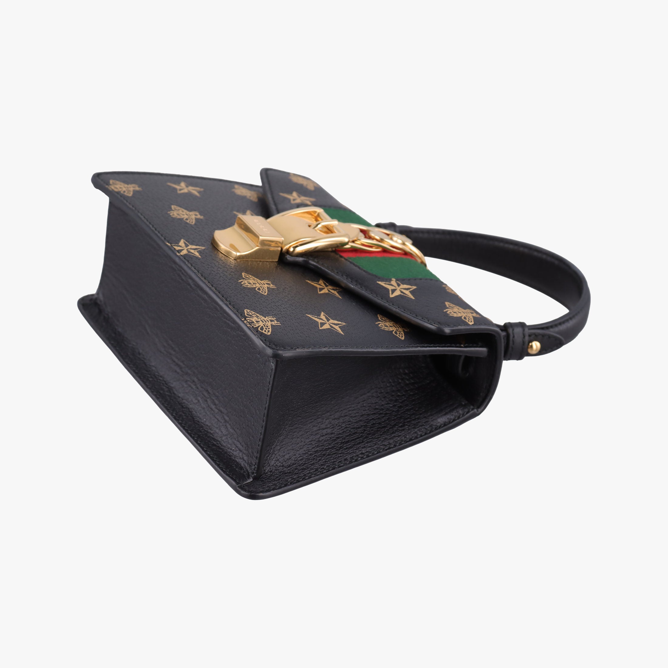 Pre-owned Gucci Sylvie Black×Multi Leather 470270 shoulderbag | stylenewstar