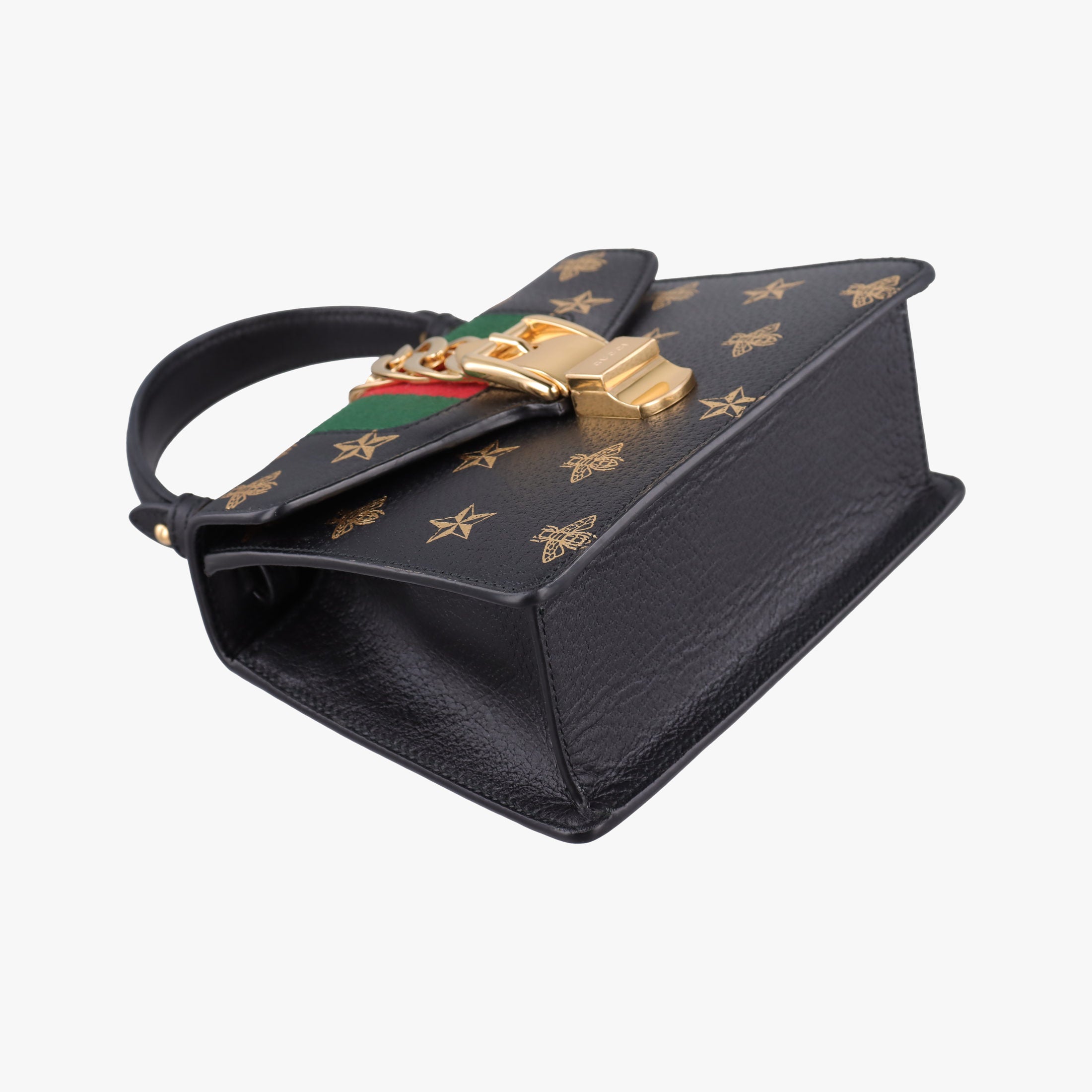 Pre-owned Gucci Sylvie Black×Multi Leather 470270 shoulderbag | stylenewstar