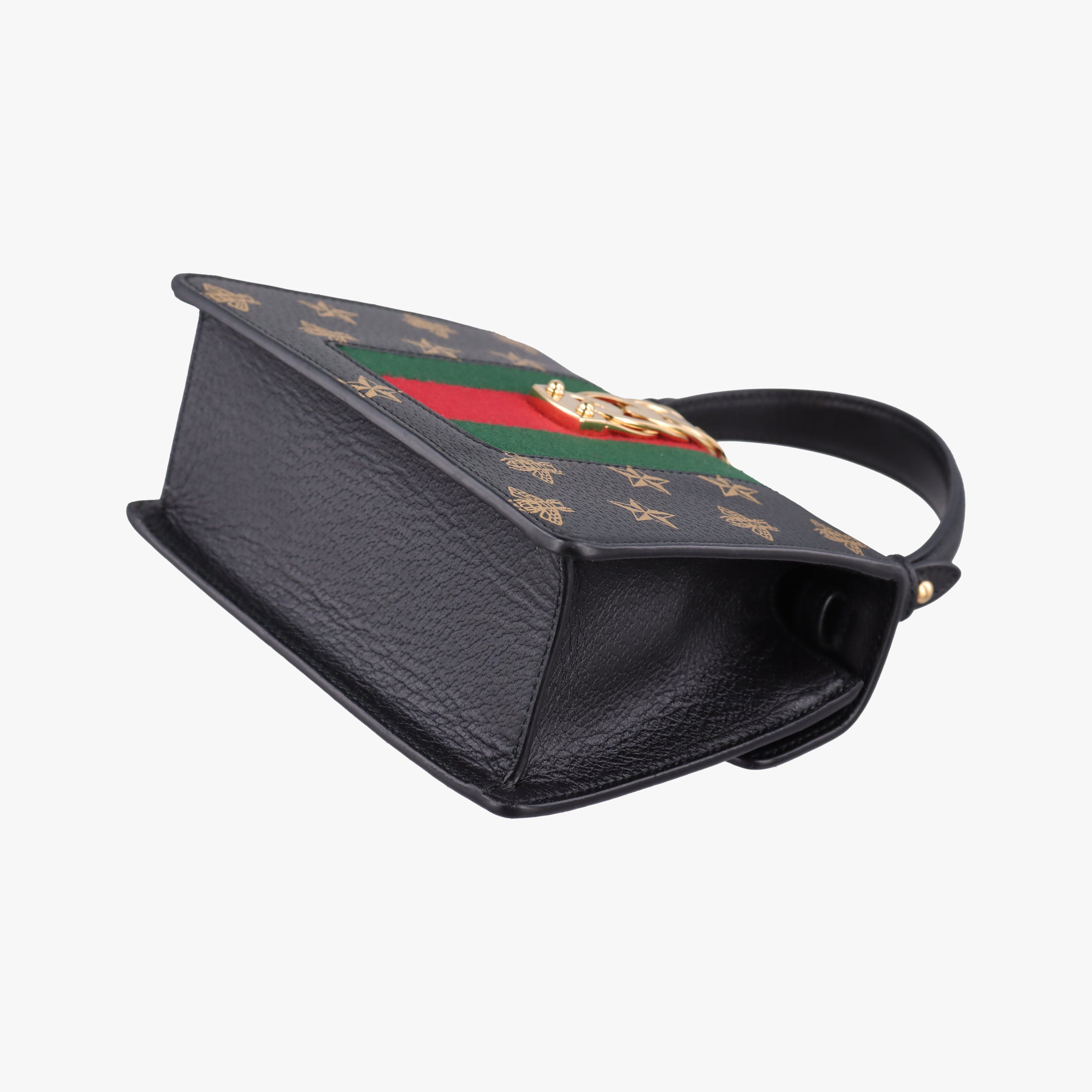 Pre-owned Gucci Sylvie Black×Multi Leather 470270 shoulderbag | stylenewstar