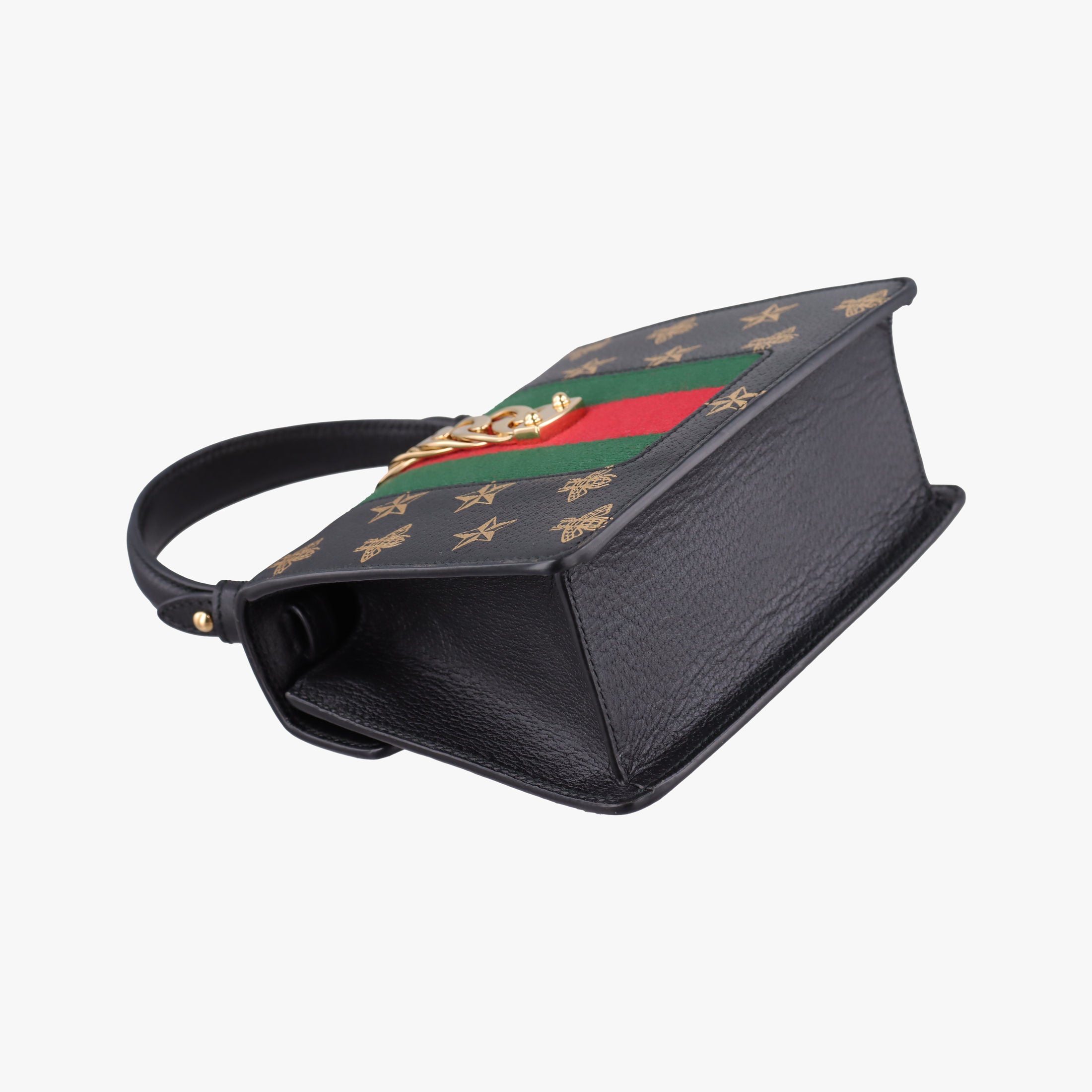 Pre-owned Gucci Sylvie Black×Multi Leather 470270 shoulderbag | stylenewstar