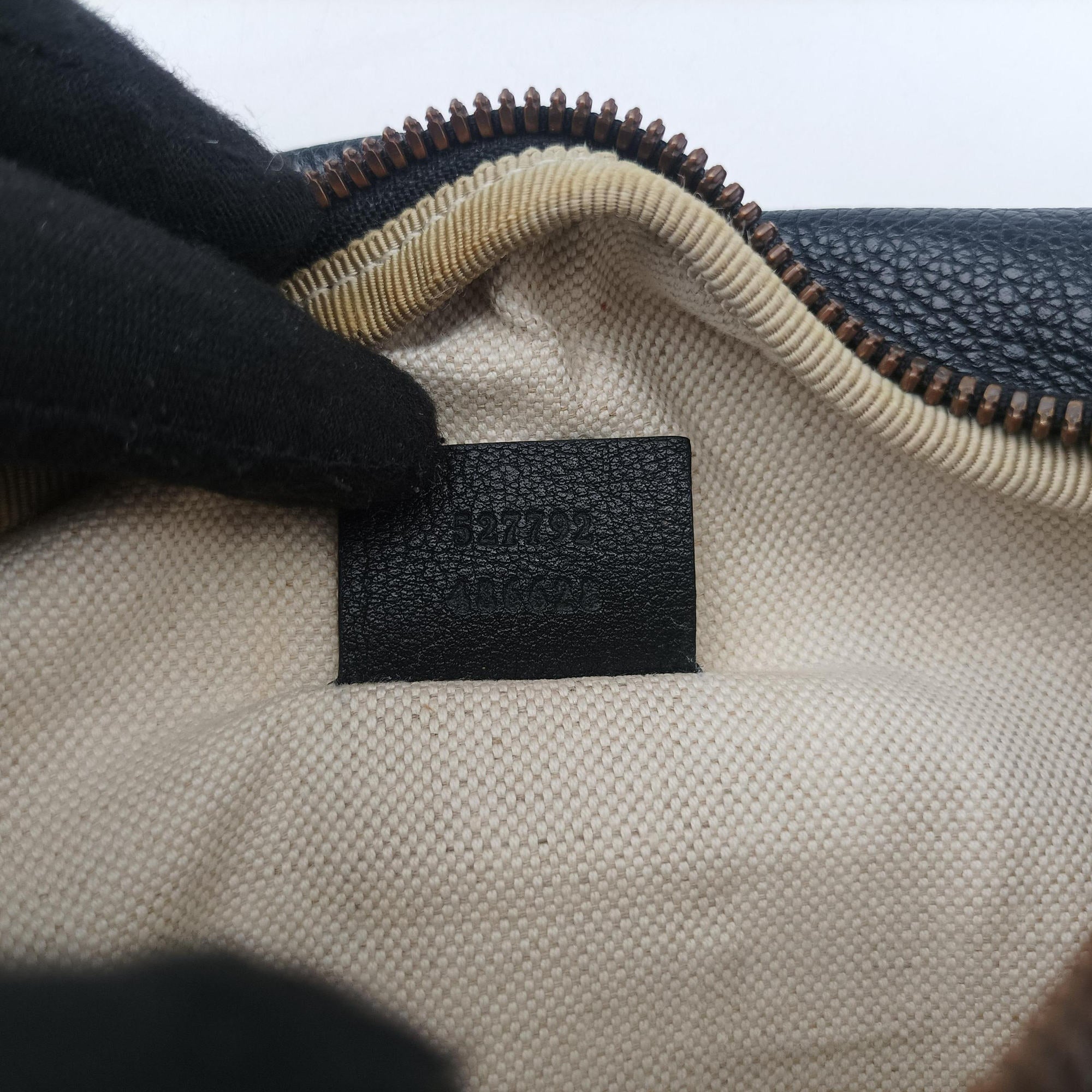 Secondhand Gucci Print Black Leather 527792 bum bag/waist bag | stylenewstar