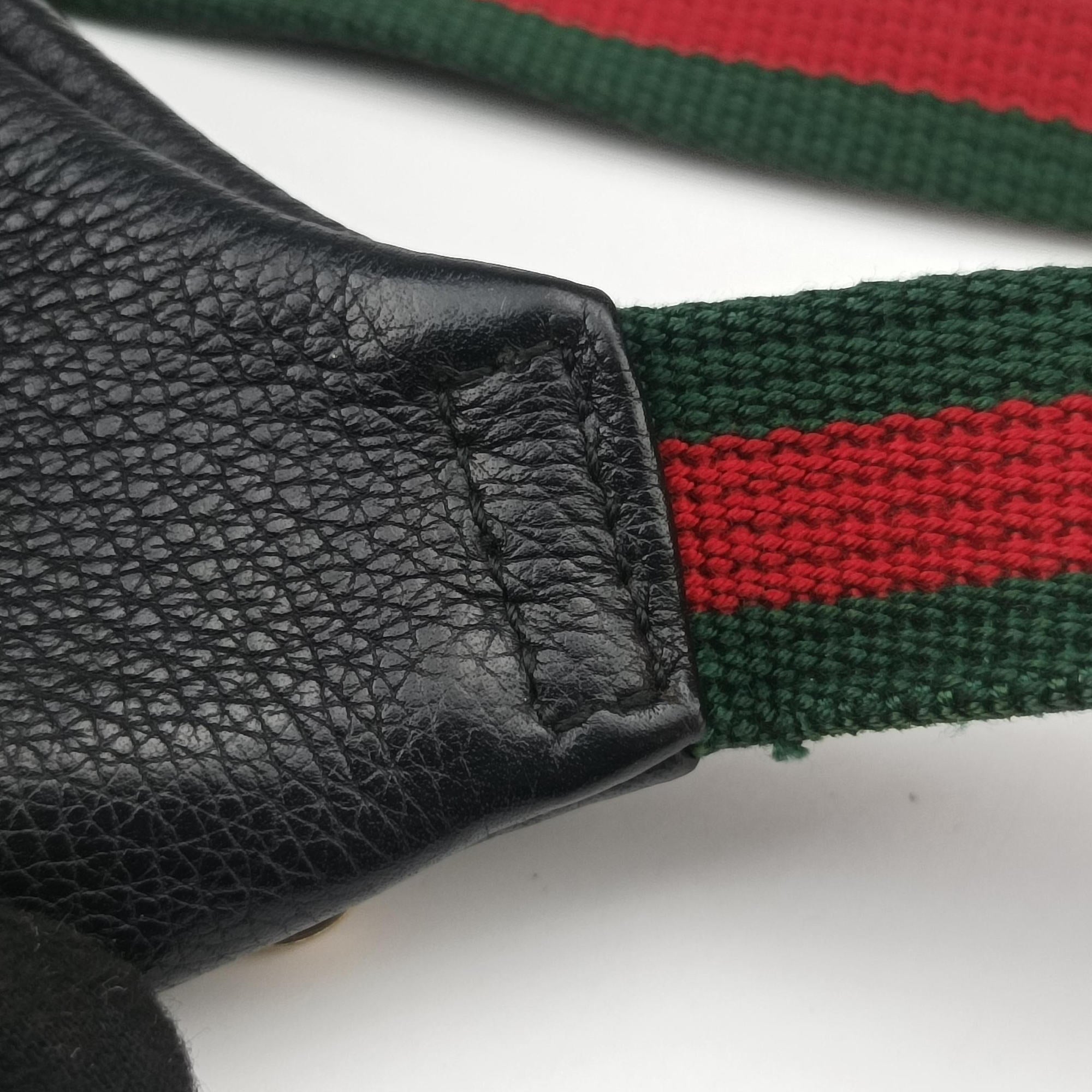 Secondhand Gucci Print Black Leather 527792 bum bag/waist bag | stylenewstar