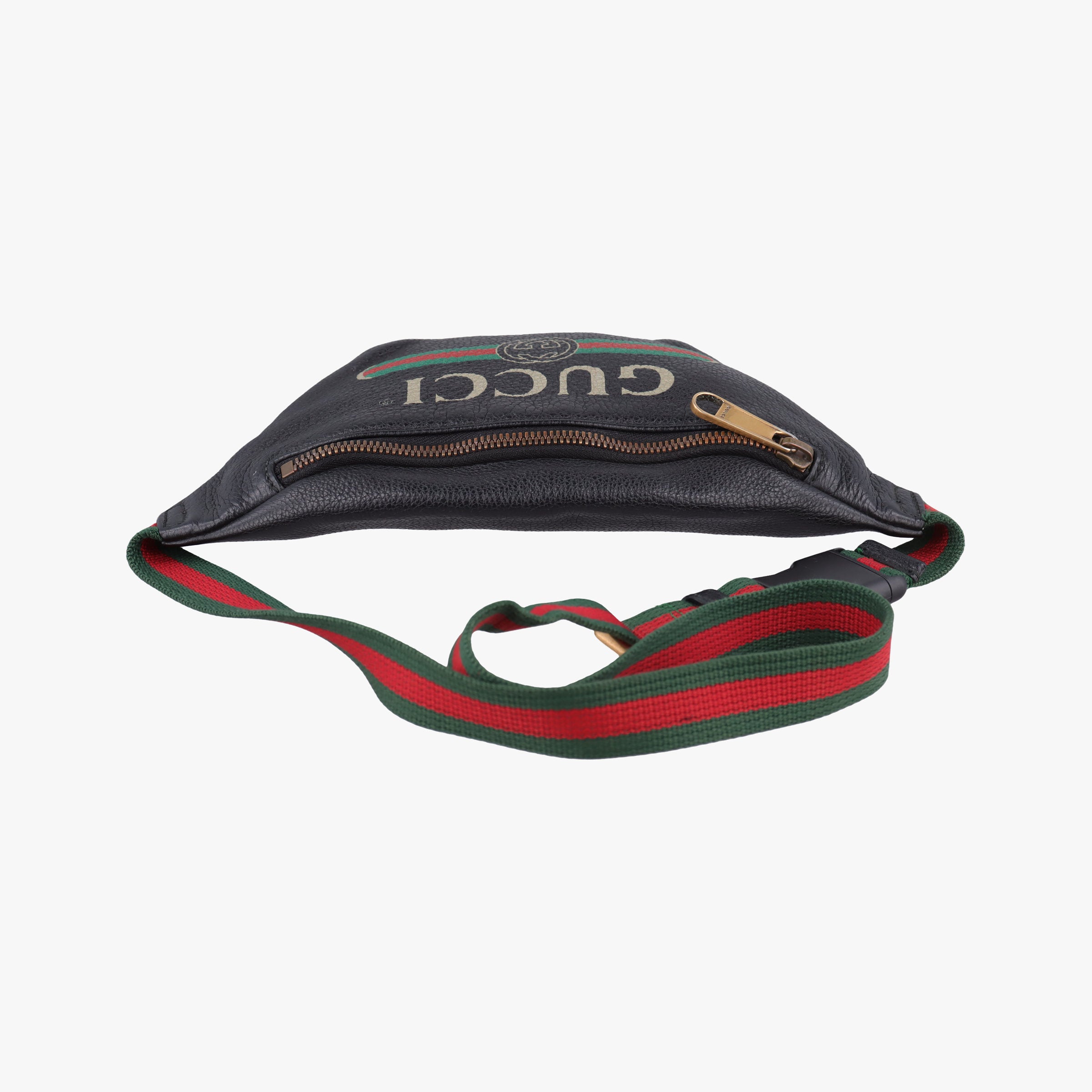 Secondhand Gucci Print Black Leather 527792 bum bag/waist bag | stylenewstar