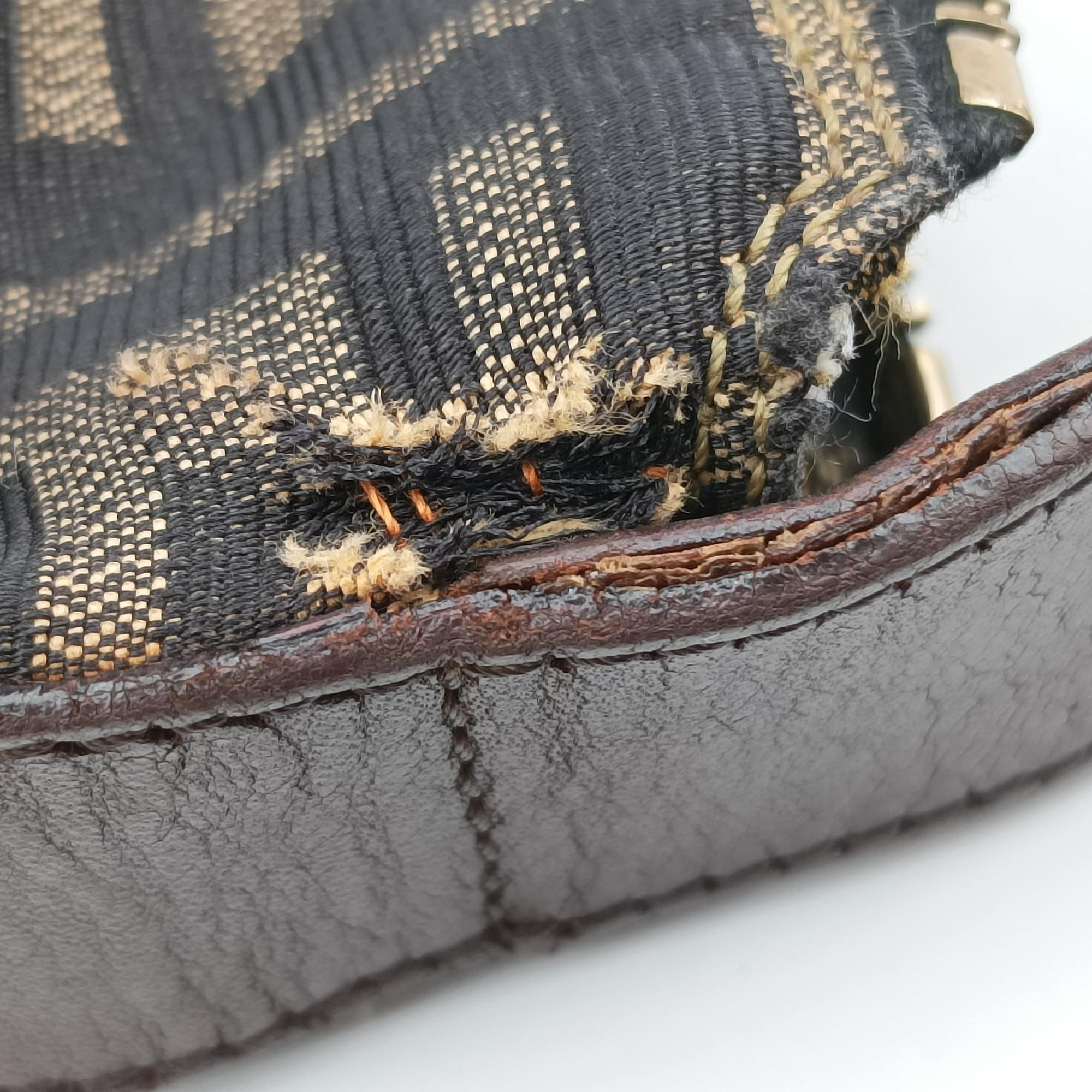 Pre-owned Fendi Zucca Print Brown canvas  handbag | stylenewstar