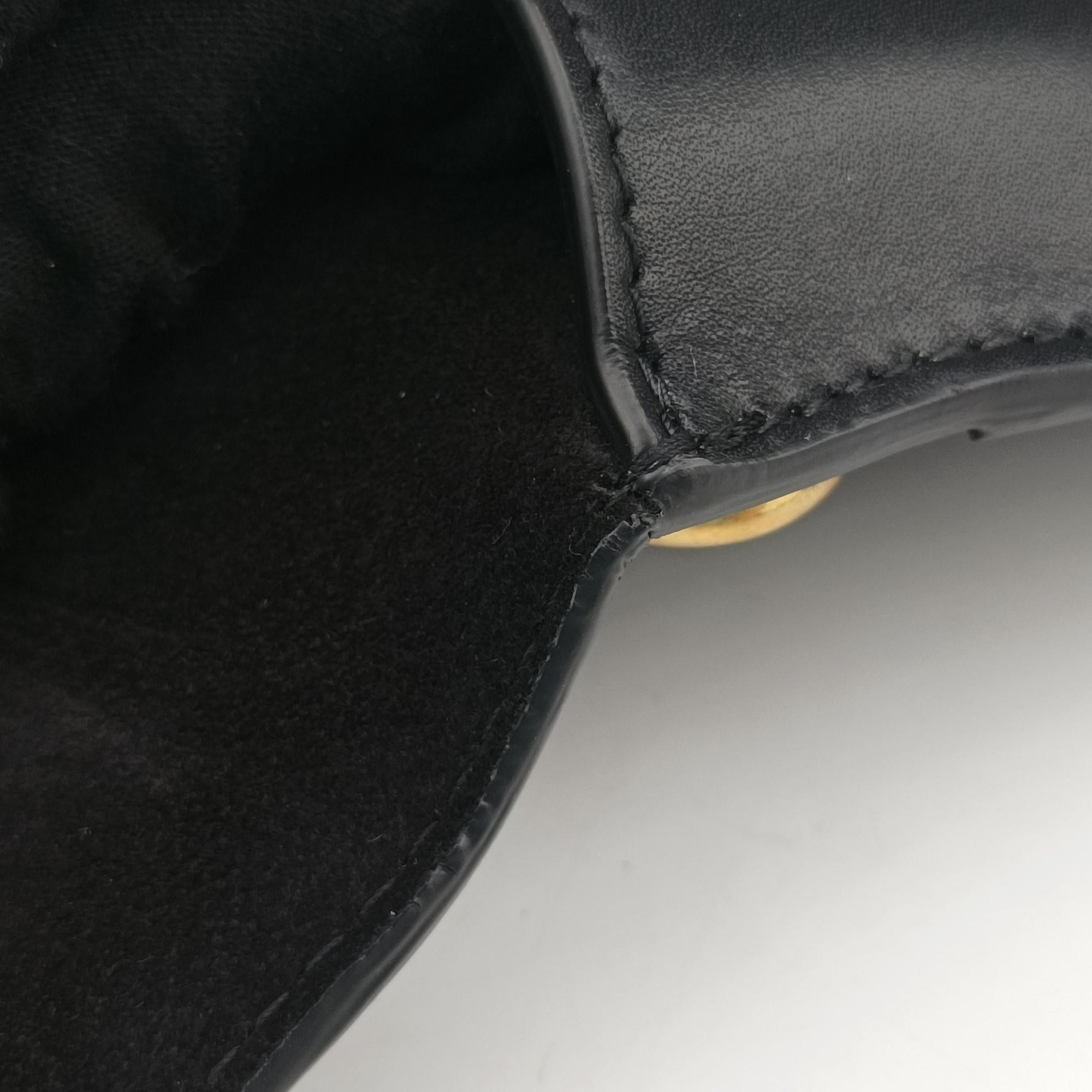 Pre-owned Christian Dior saddle Black leather  bum bag/waist bag | stylenewstar