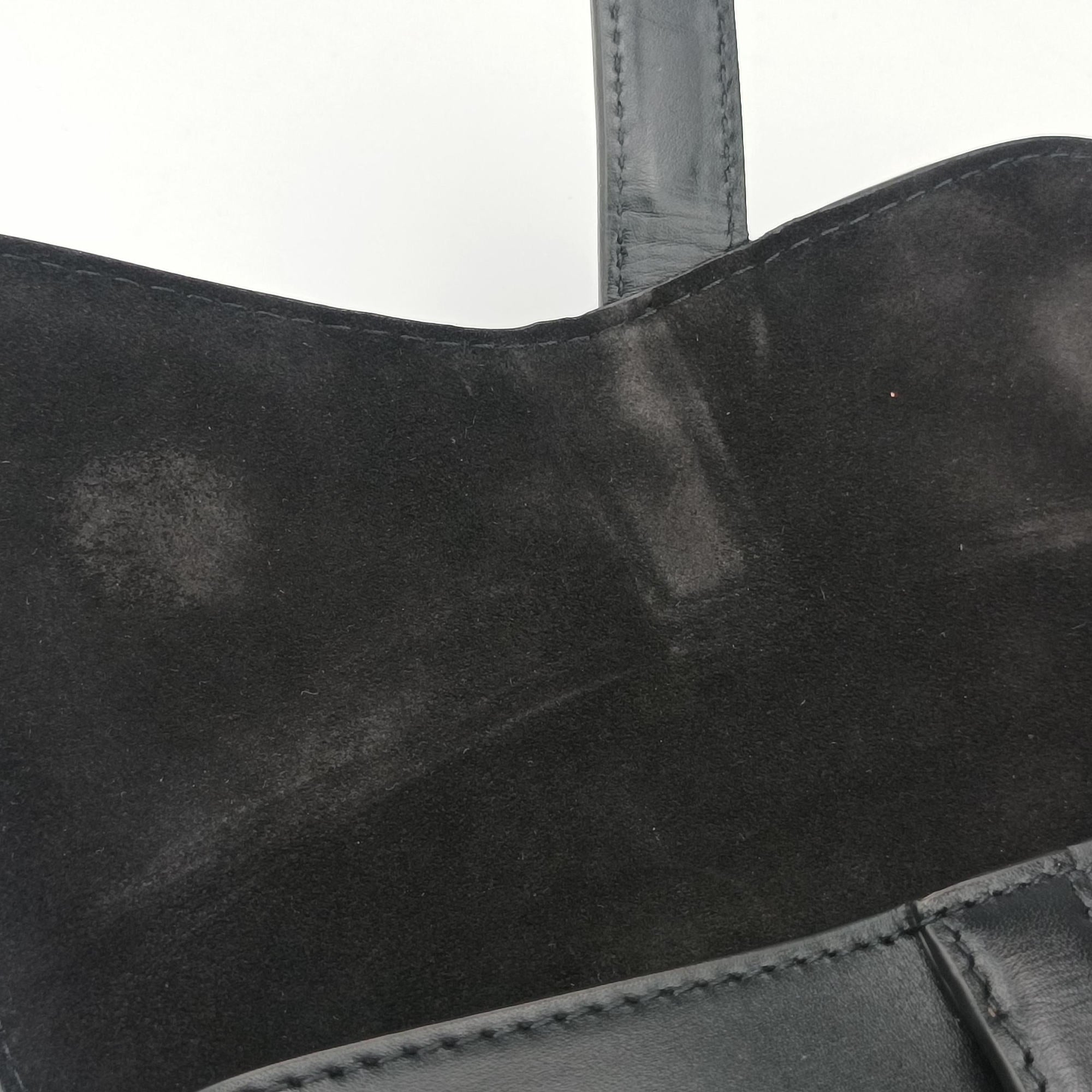 Pre-owned Christian Dior saddle Black leather  bum bag/waist bag | stylenewstar