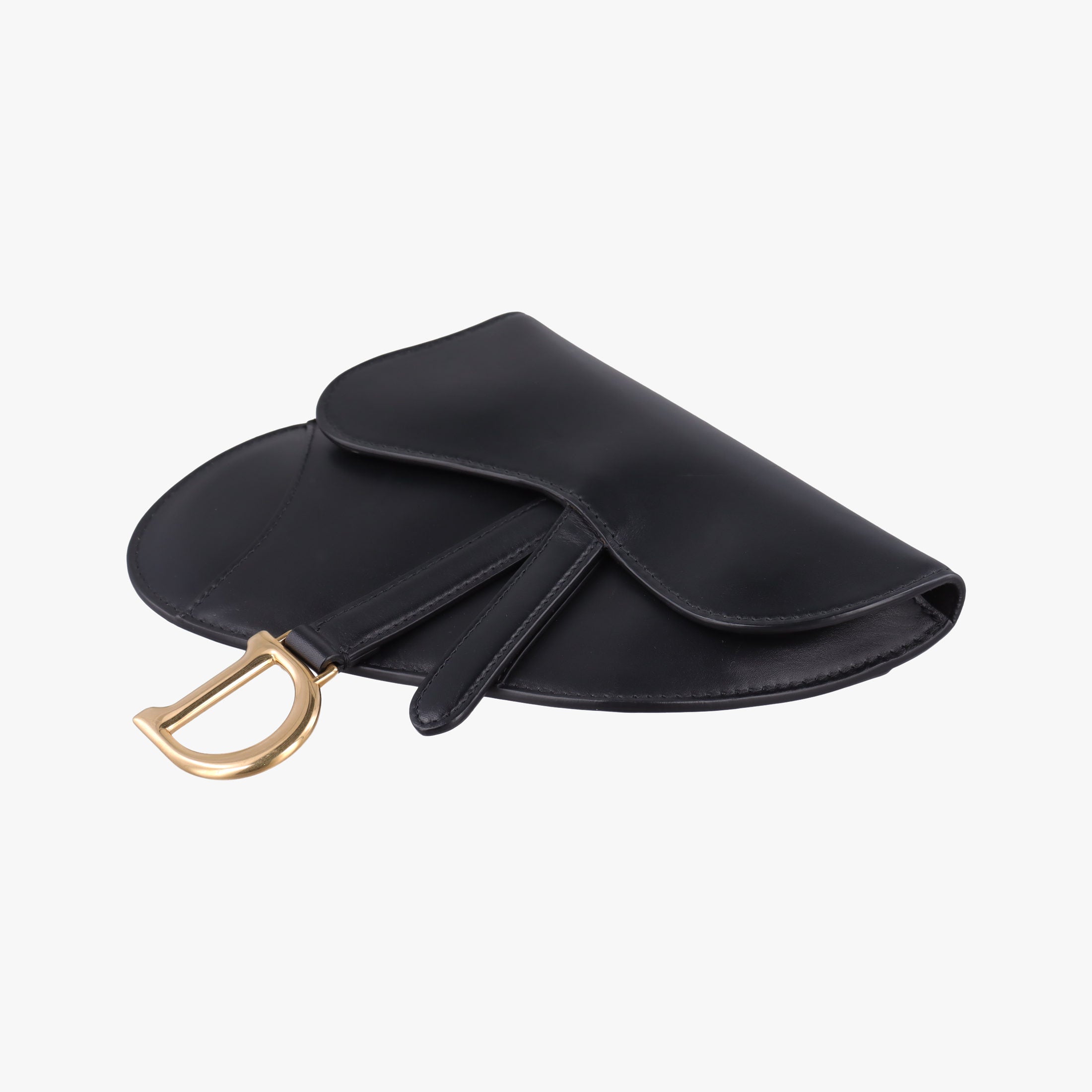 Pre-owned Christian Dior saddle Black leather  bum bag/waist bag | stylenewstar