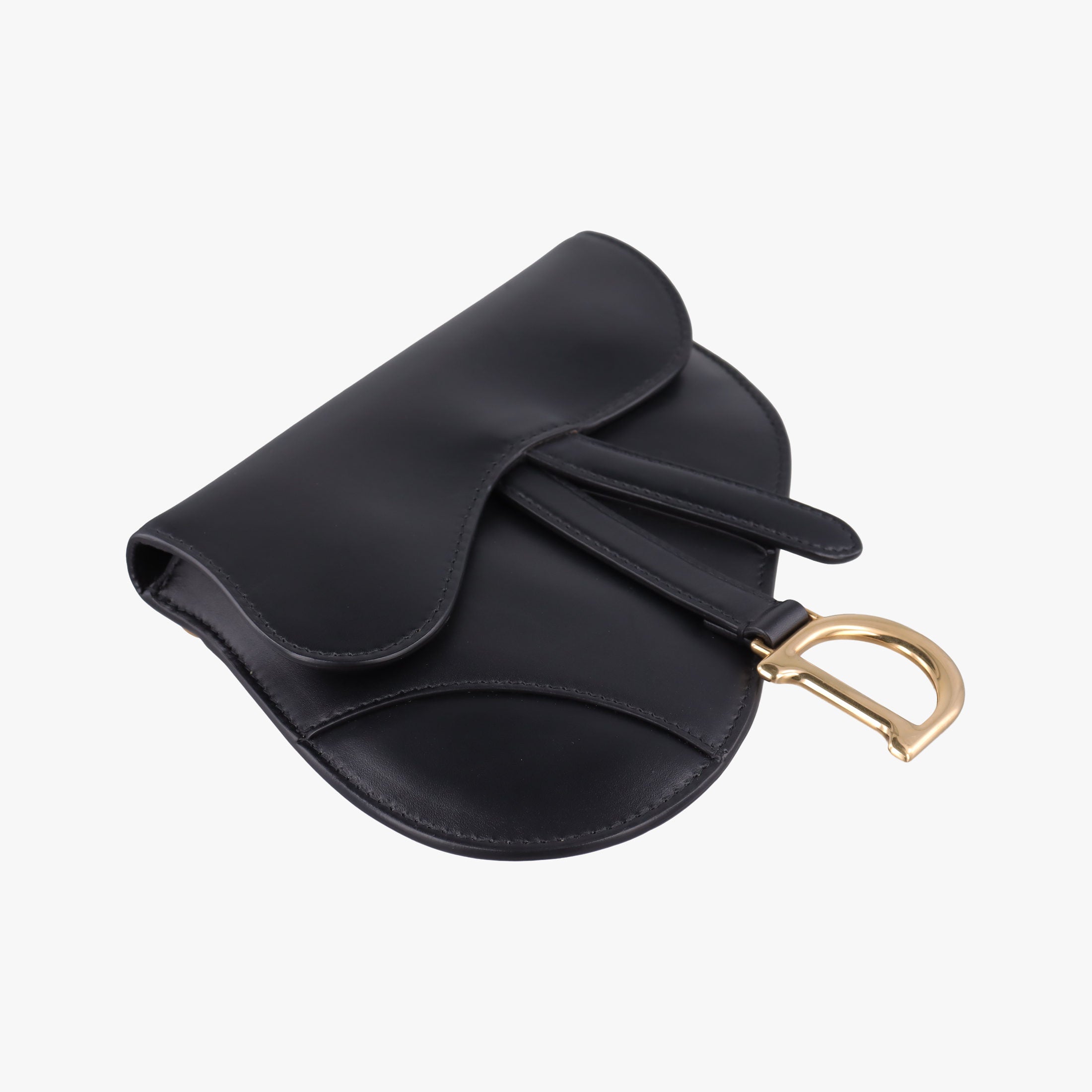 Pre-owned Christian Dior saddle Black leather  bum bag/waist bag | stylenewstar