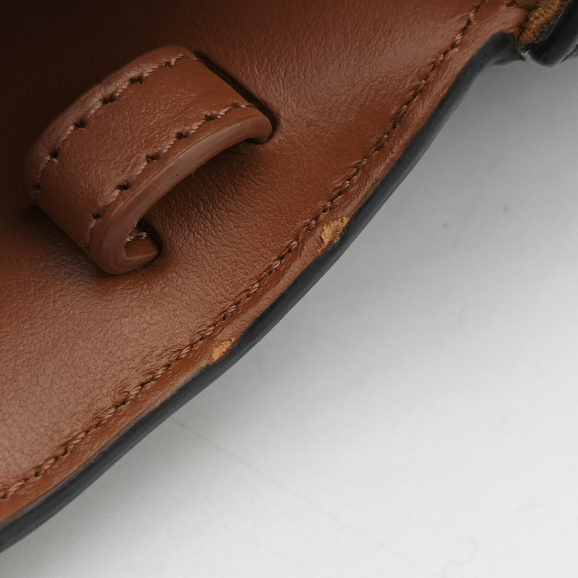 Pre-owned Celine Mini Triomphe Brown PVC coated canvas  shoulderbag | stylenewstar
