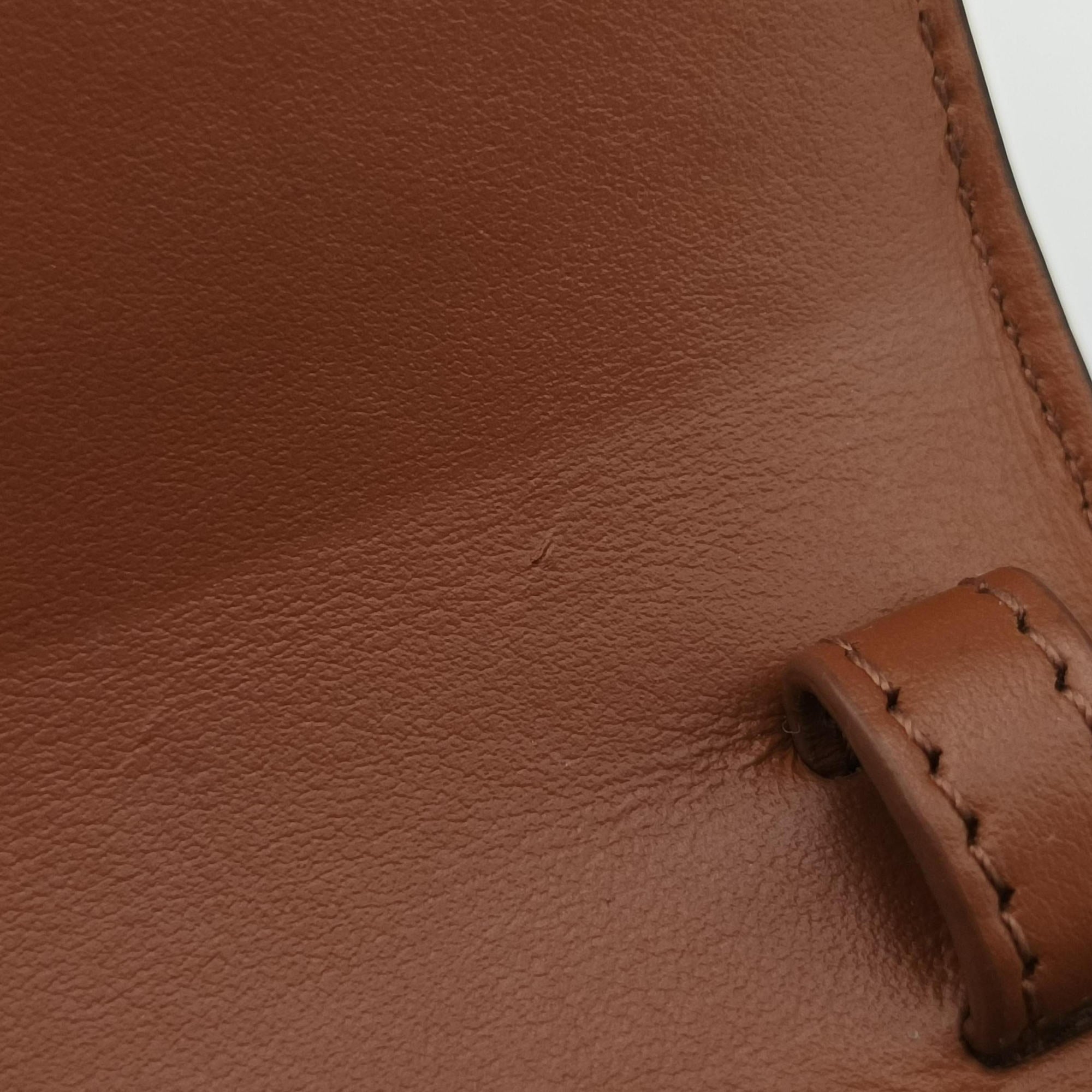 Pre-owned Celine Mini Triomphe Brown PVC coated canvas  shoulderbag | stylenewstar