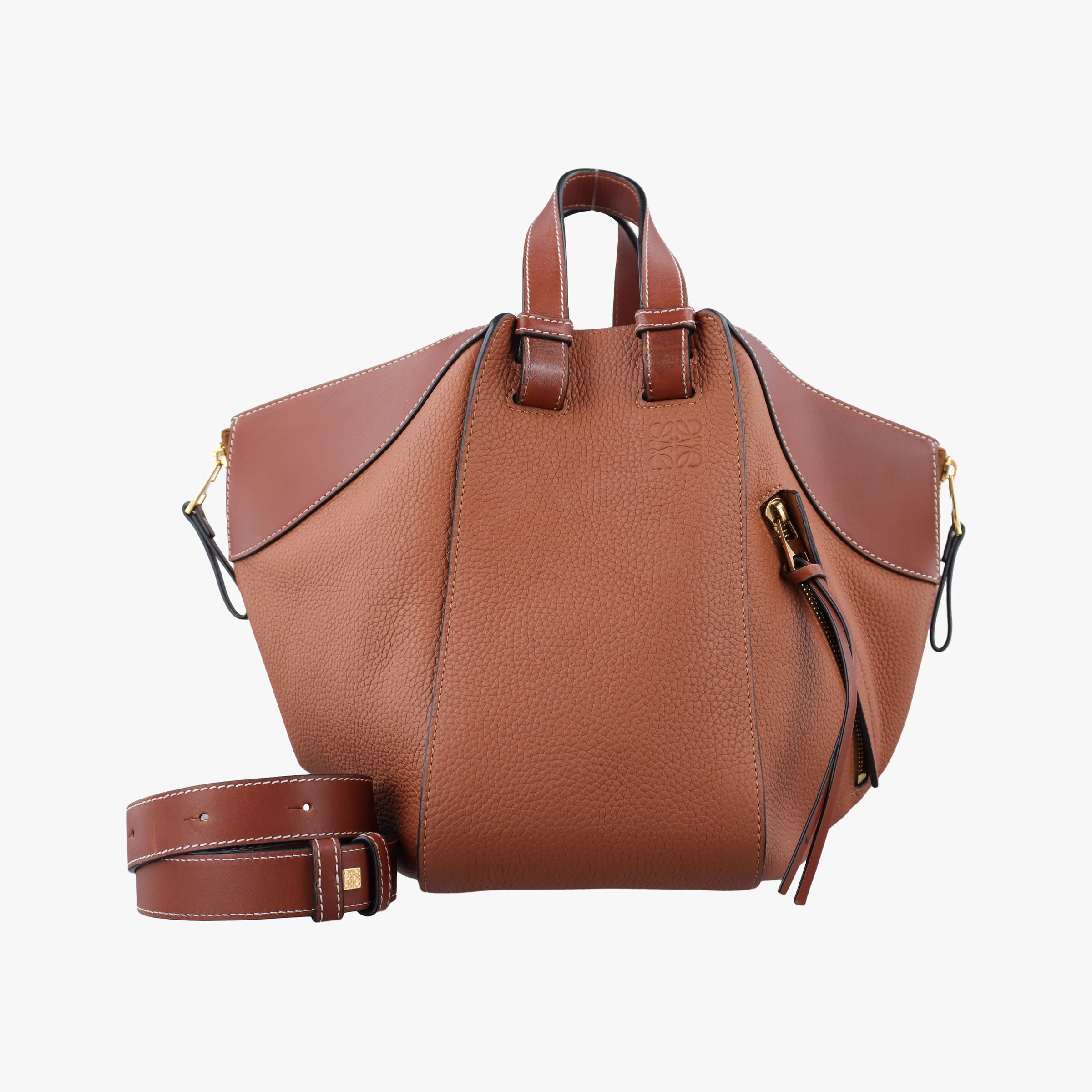 Secondhand Loewe Hammock Brown Leather  handbag | stylenewstar