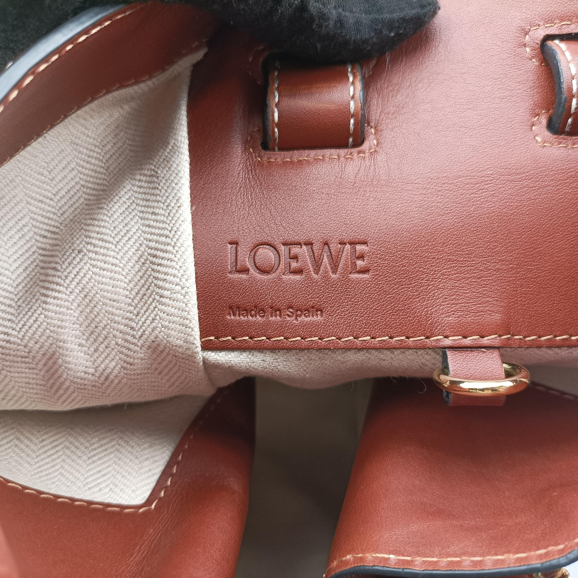 Secondhand Loewe Hammock Brown Leather  handbag | stylenewstar