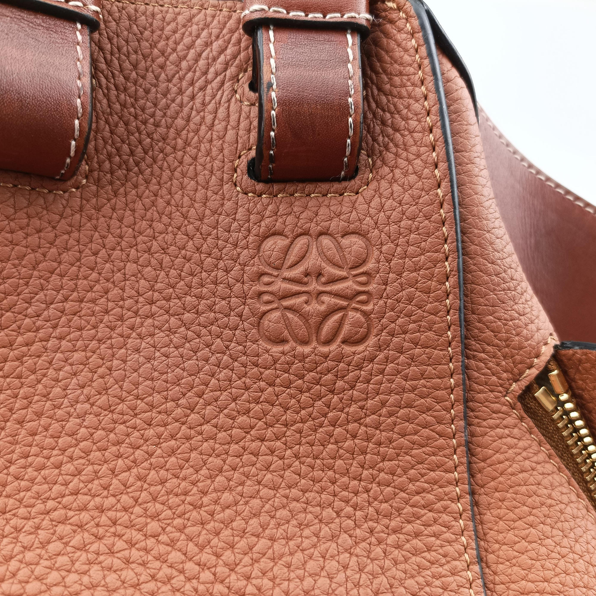 Secondhand Loewe Hammock Brown Leather  handbag | stylenewstar