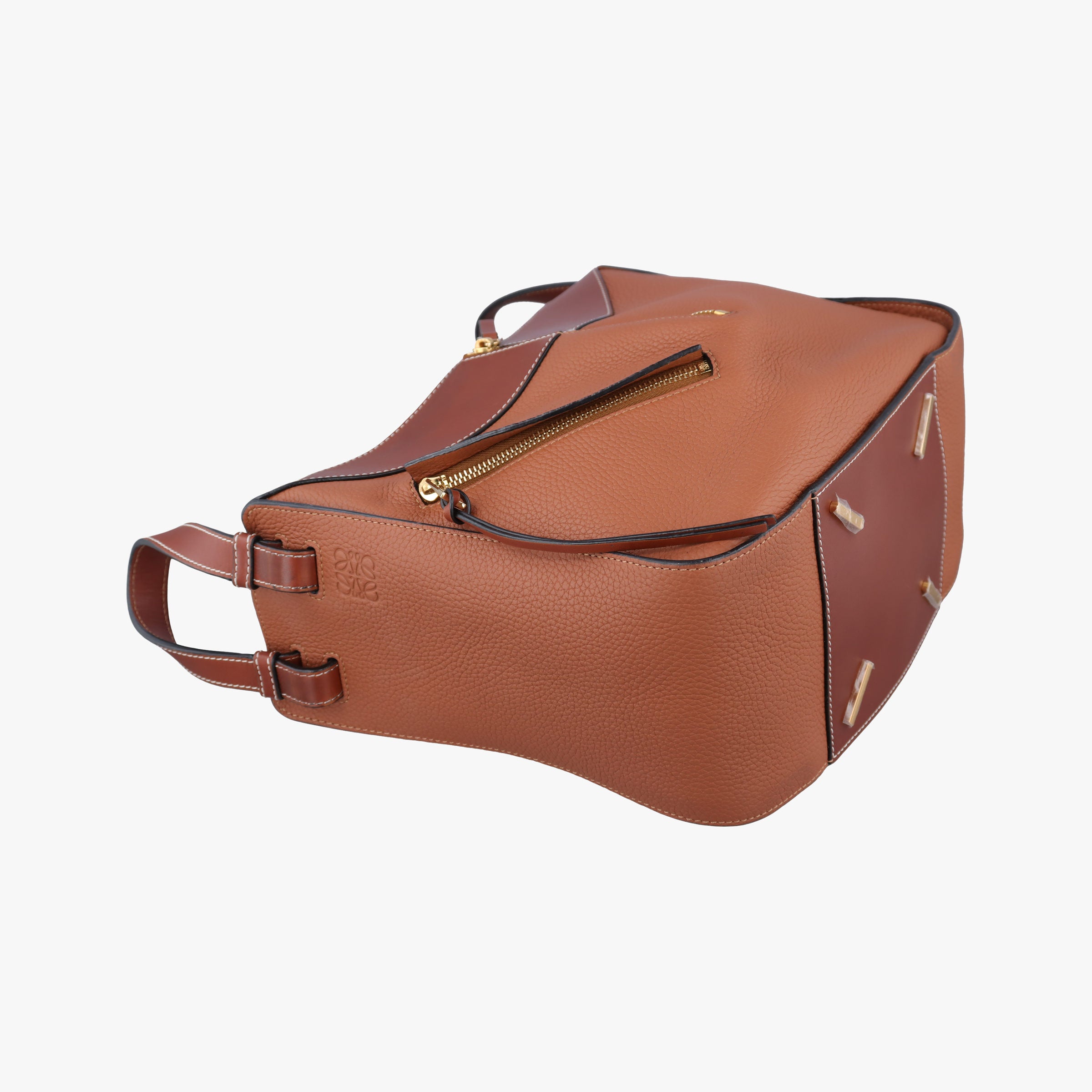Secondhand Loewe Hammock Brown Leather  handbag | stylenewstar