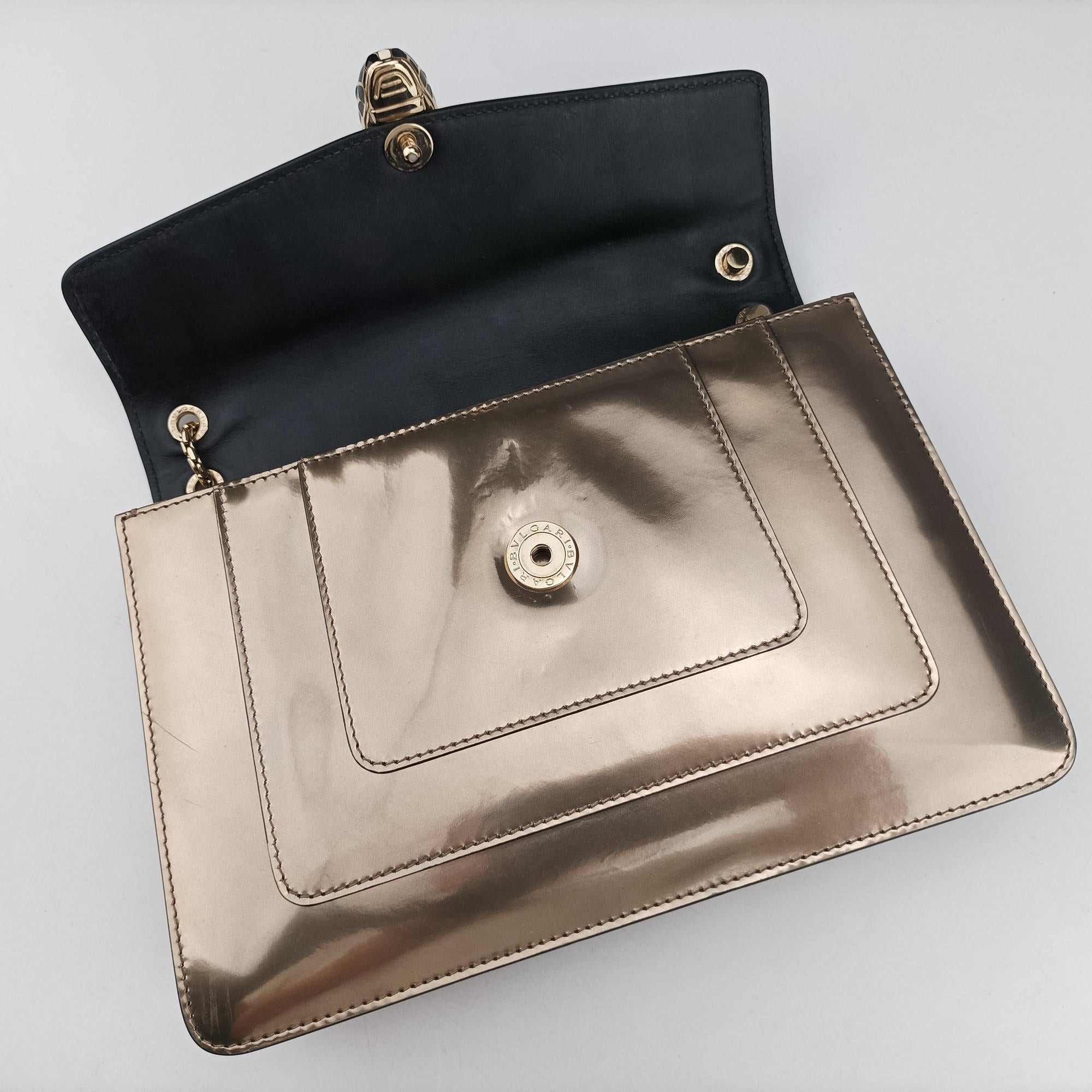 Secondhand Bvlgari SERPENTI FOREVER Golden Enamel  shoulderbag | stylenewstar