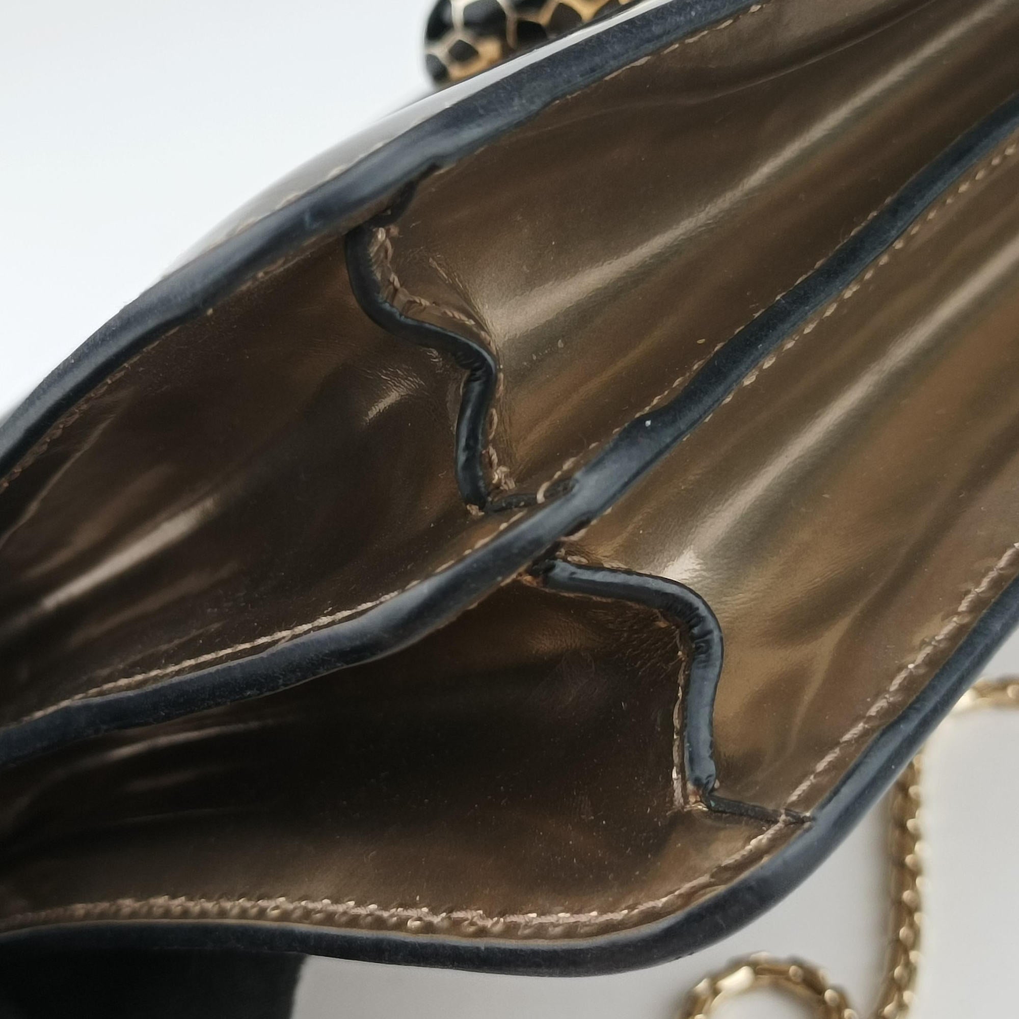 Secondhand Bvlgari SERPENTI FOREVER Golden Enamel  shoulderbag | stylenewstar