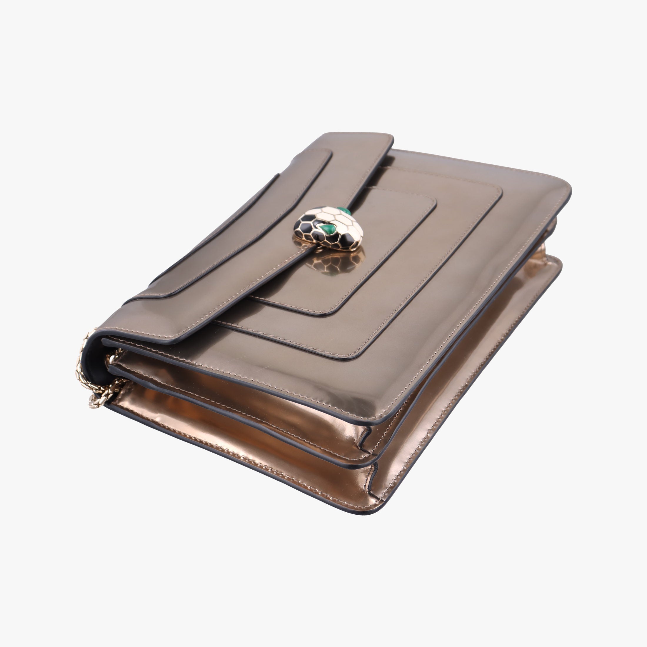 Secondhand Bvlgari SERPENTI FOREVER Golden Enamel  shoulderbag | stylenewstar