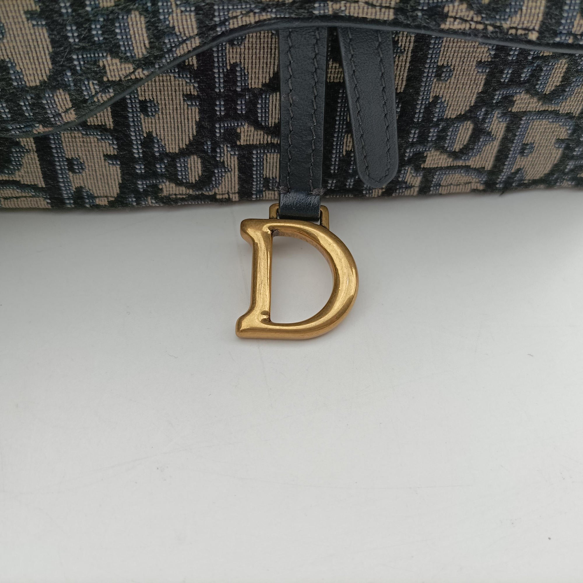 Vintage Christian Dior Saddle Navy×Gray jacquard  bum bag/waist bag | stylenewstar