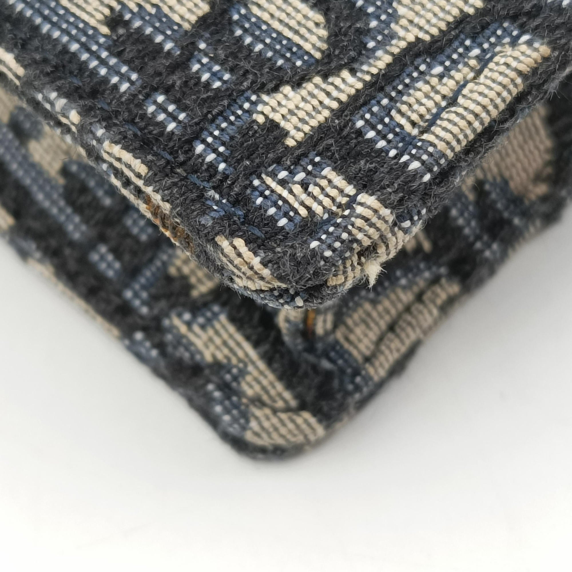 Vintage Christian Dior Saddle Navy×Gray jacquard  bum bag/waist bag | stylenewstar