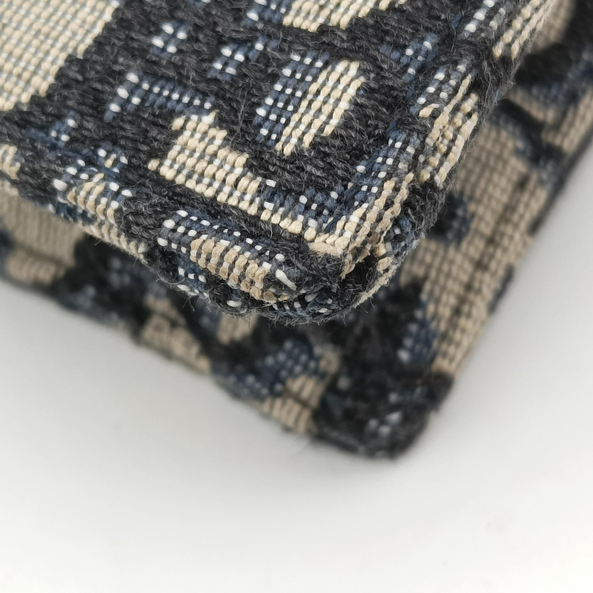 Vintage Christian Dior Saddle Navy×Gray jacquard  bum bag/waist bag | stylenewstar