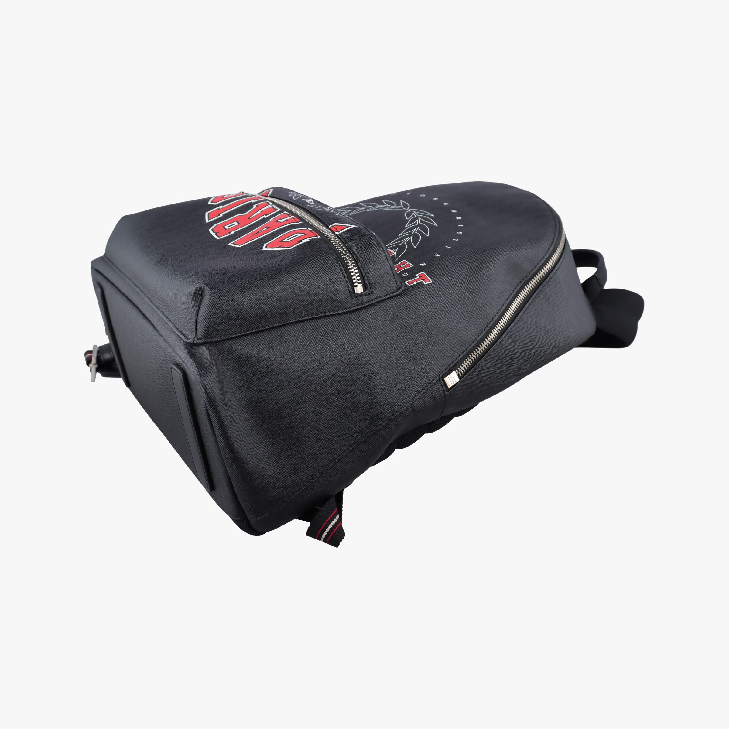 Pre-owned Christian Dior Fall 2017 "Late Night" Capsule Late Night Printed Black Leather 1LNBA001 backpack/rucksack | stylenewstar