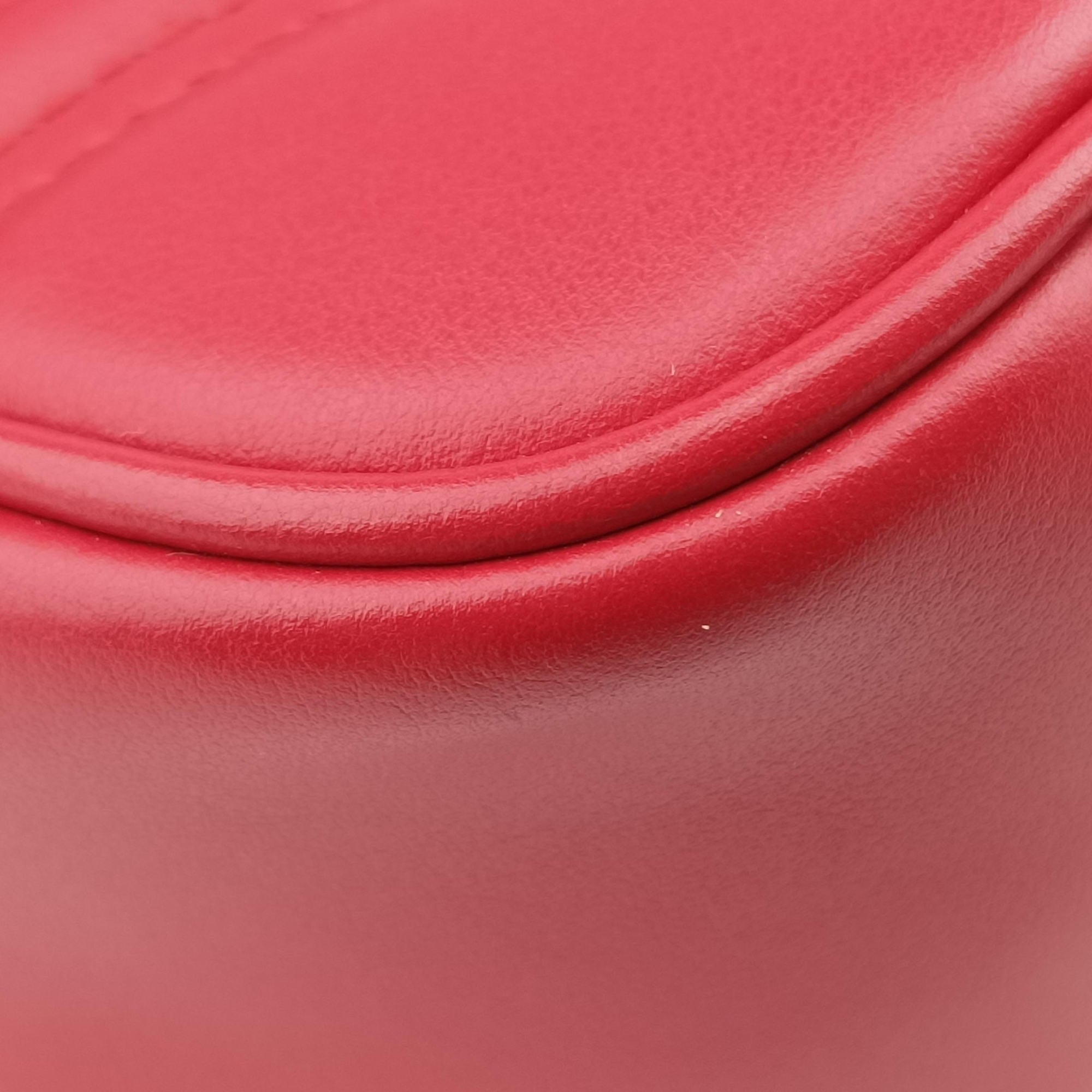 Pre-owned Gucci GG Marmont Red Leather 443497 shoulderbag | stylenewstar