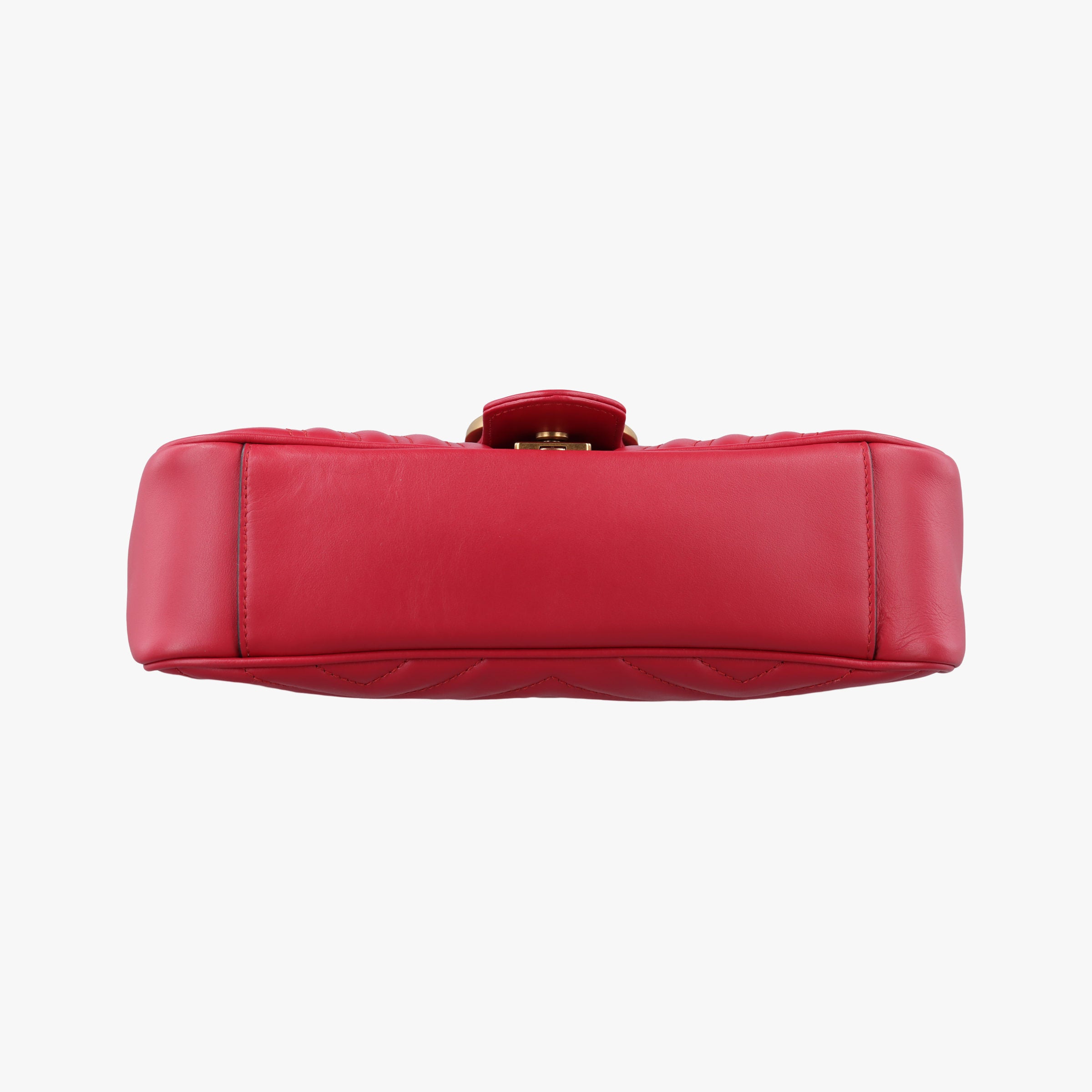 Pre-owned Gucci GG Marmont Red Leather 443497 shoulderbag | stylenewstar