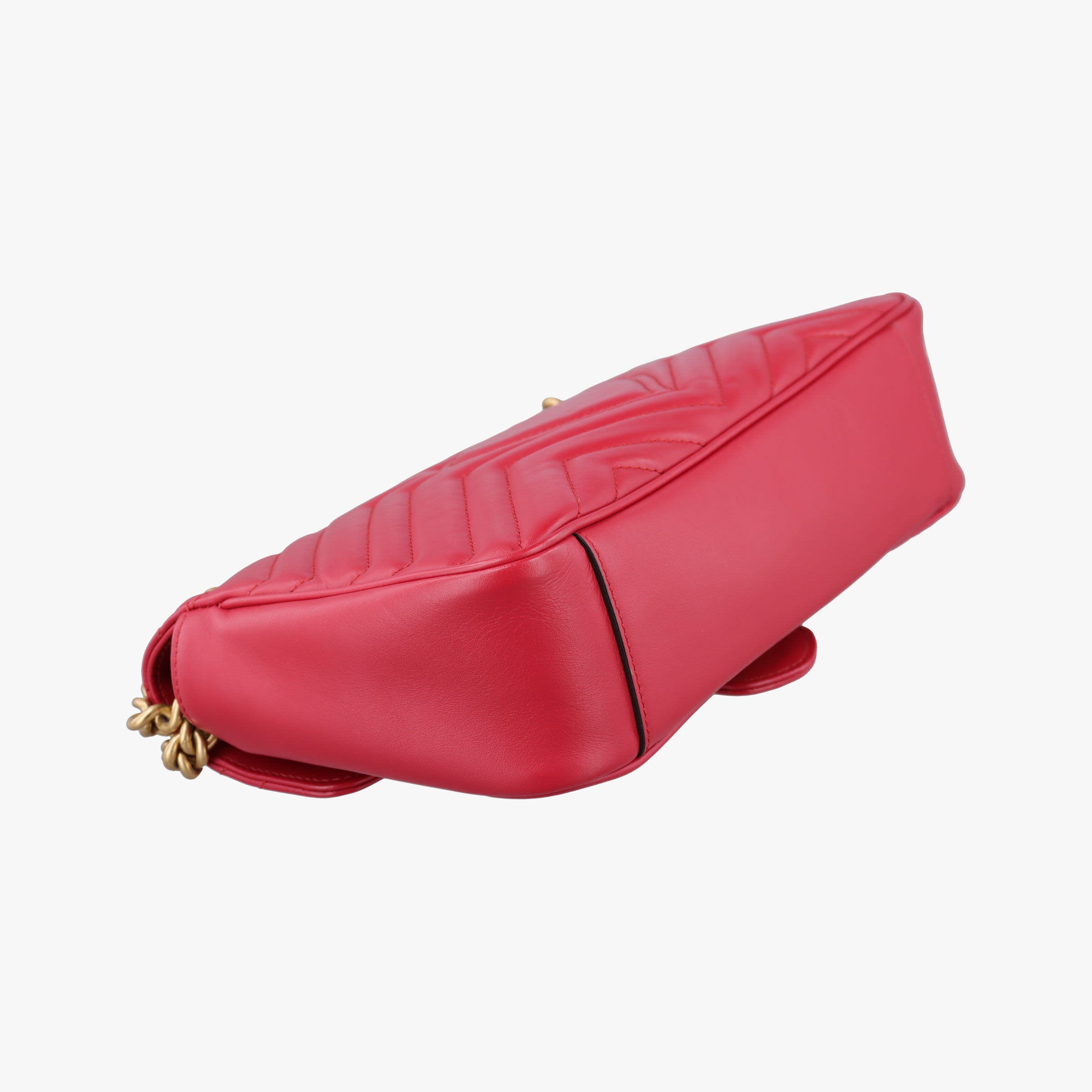 Pre-owned Gucci GG Marmont Red Leather 443497 shoulderbag | stylenewstar