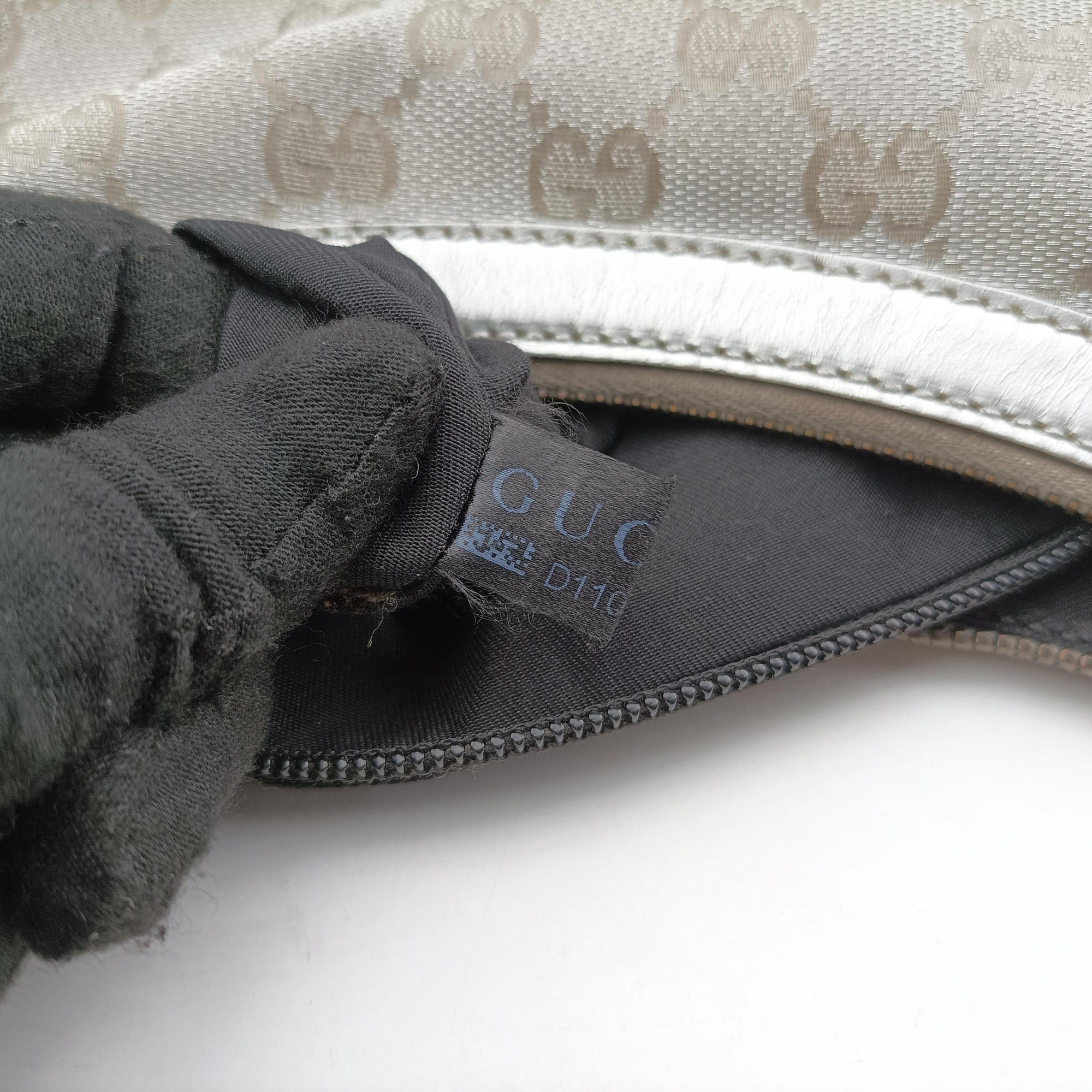 Pre-owned Gucci Sherry Line Gray Canvas×Leather 181092 shoulderbag | stylenewstar