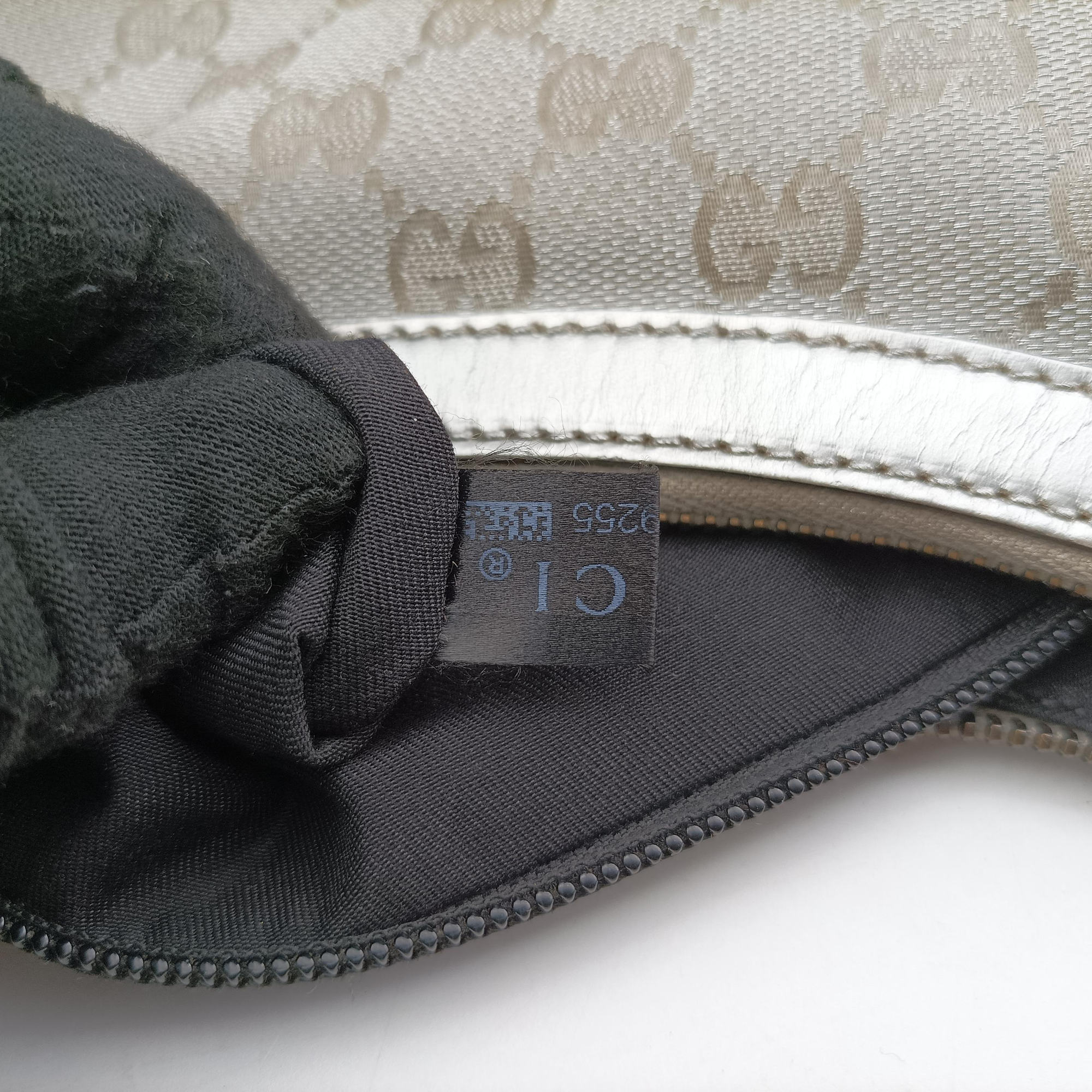 Pre-owned Gucci Sherry Line Gray Canvas×Leather 181092 shoulderbag | stylenewstar