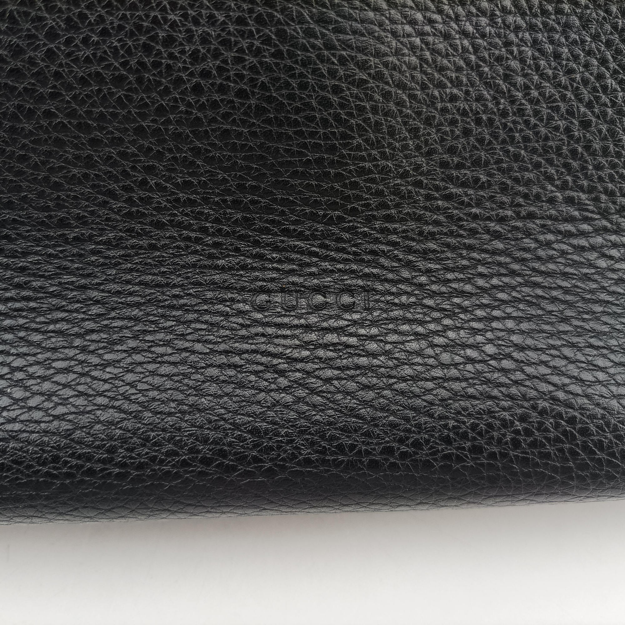 Pre-owned Gucci Bamboo Daily Black Leather 392013 shoulderbag | stylenewstar