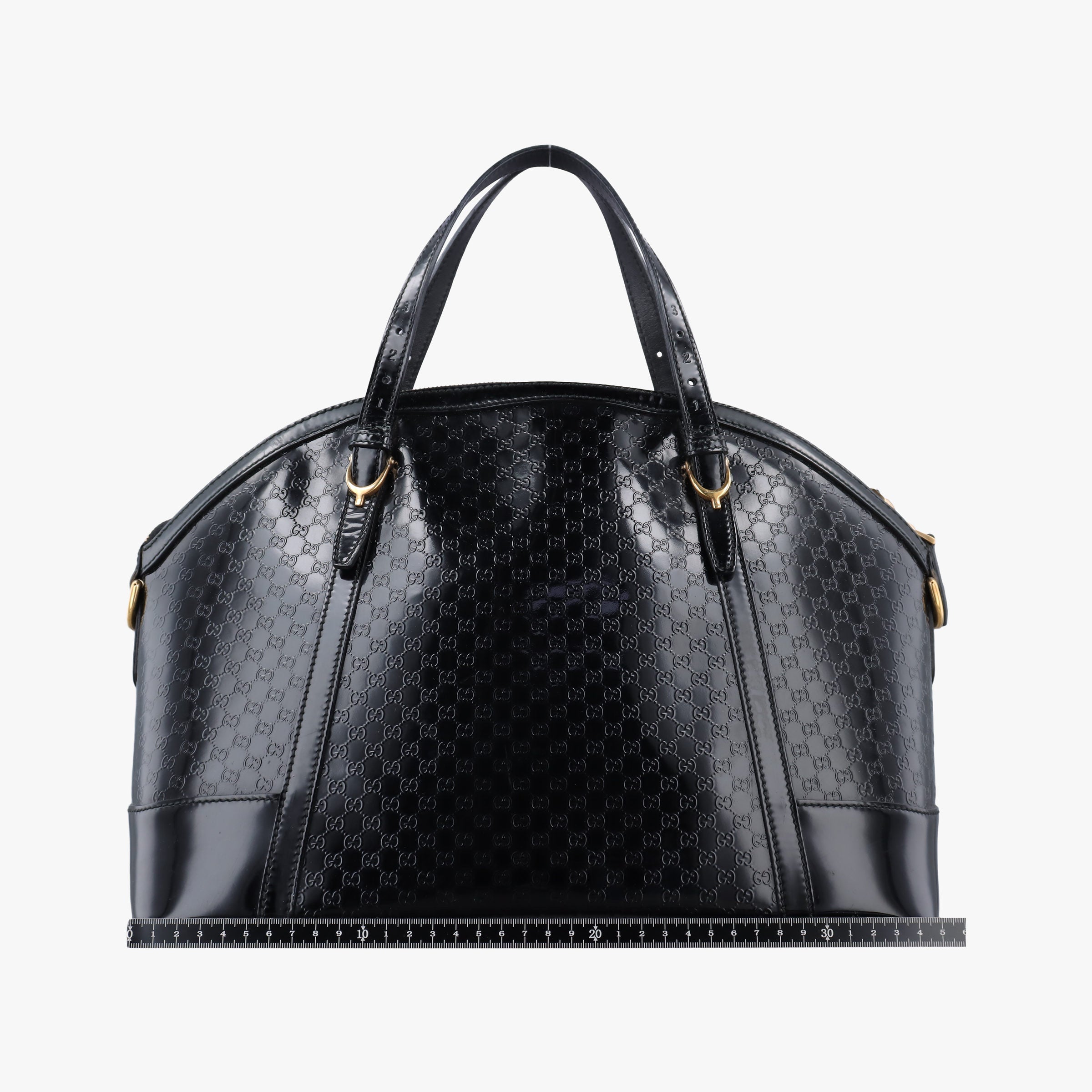 Pre-owned Gucci Microguccissima Black Patent 309614 shoulderbag | stylenewstar