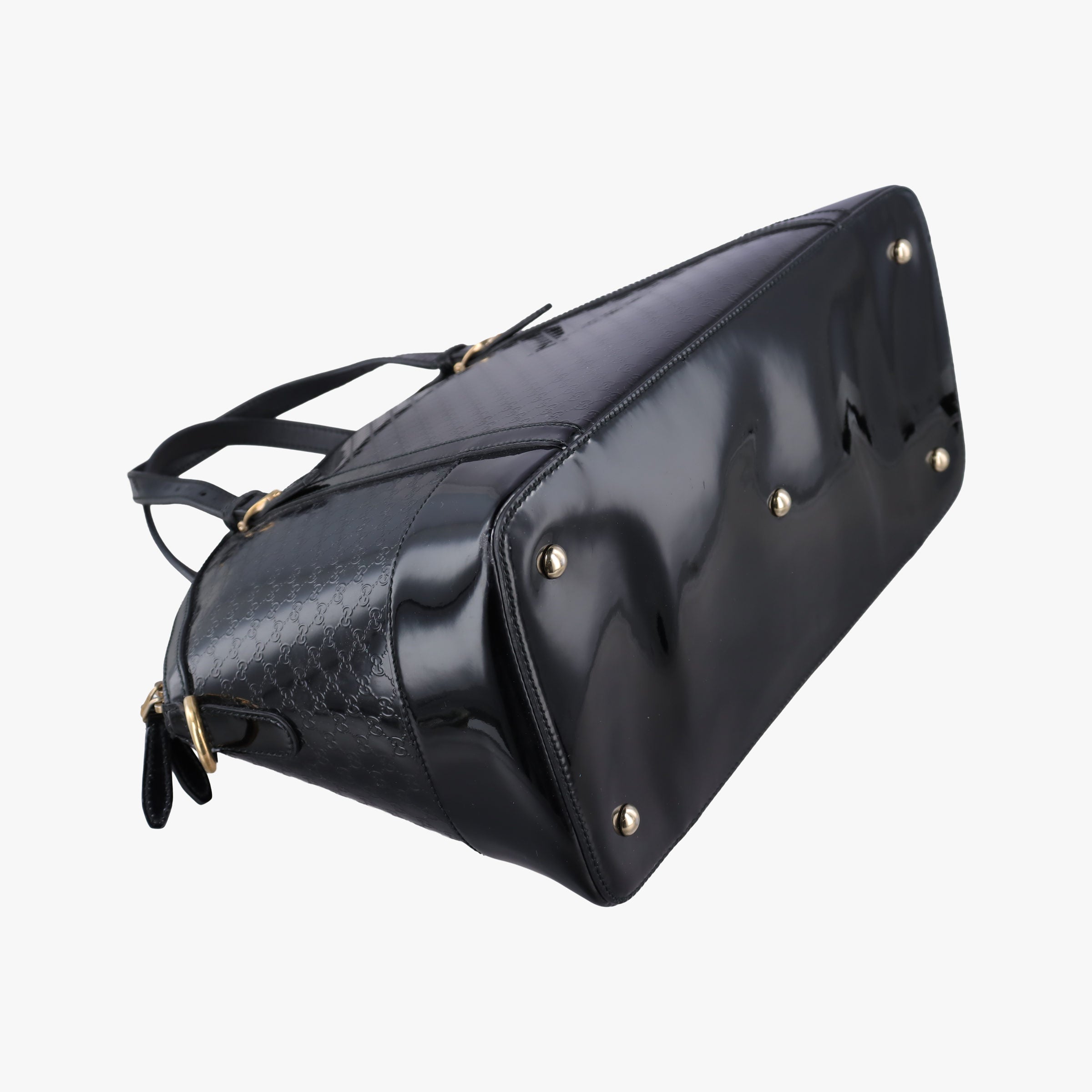 Pre-owned Gucci Microguccissima Black Patent 309614 shoulderbag | stylenewstar