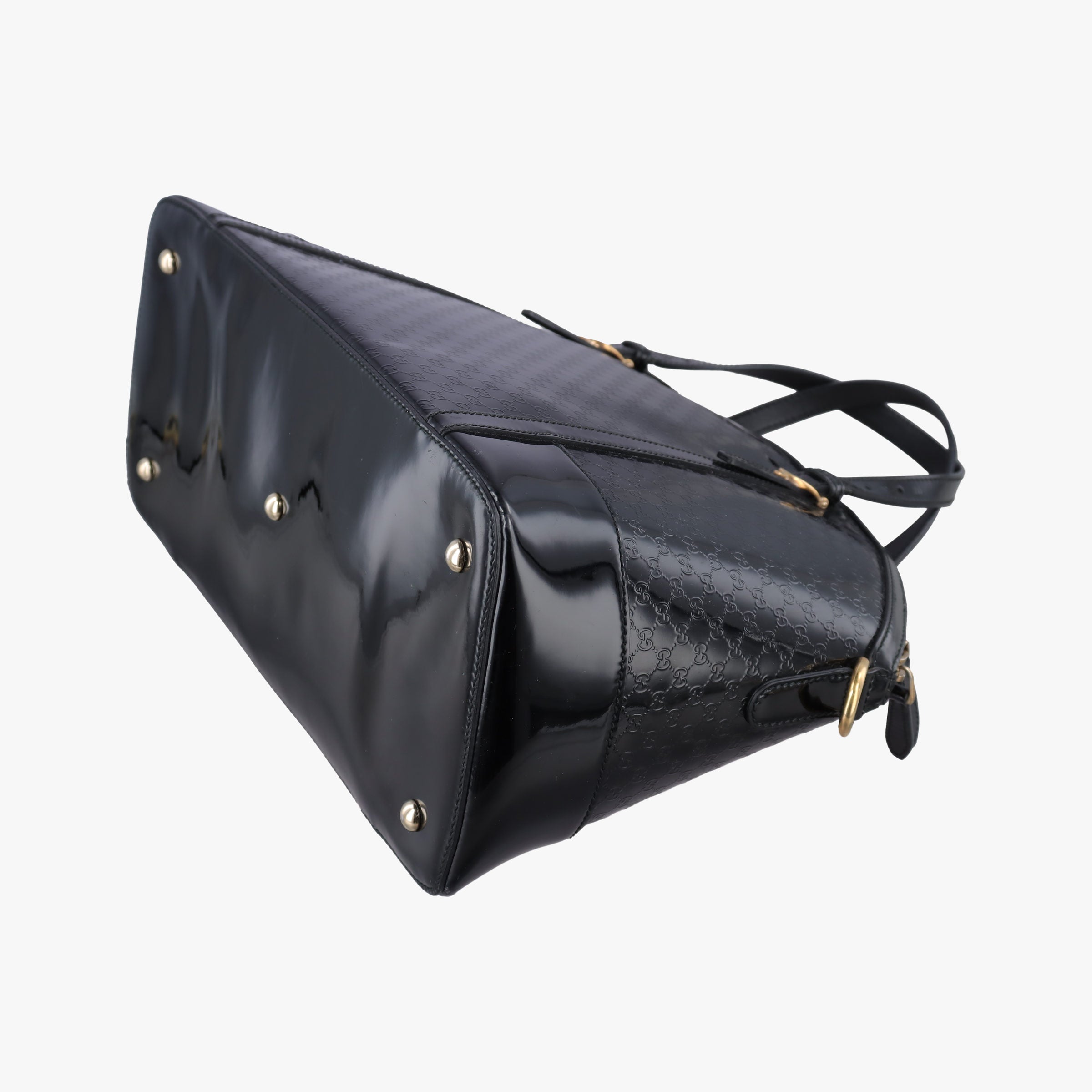 Pre-owned Gucci Microguccissima Black Patent 309614 shoulderbag | stylenewstar