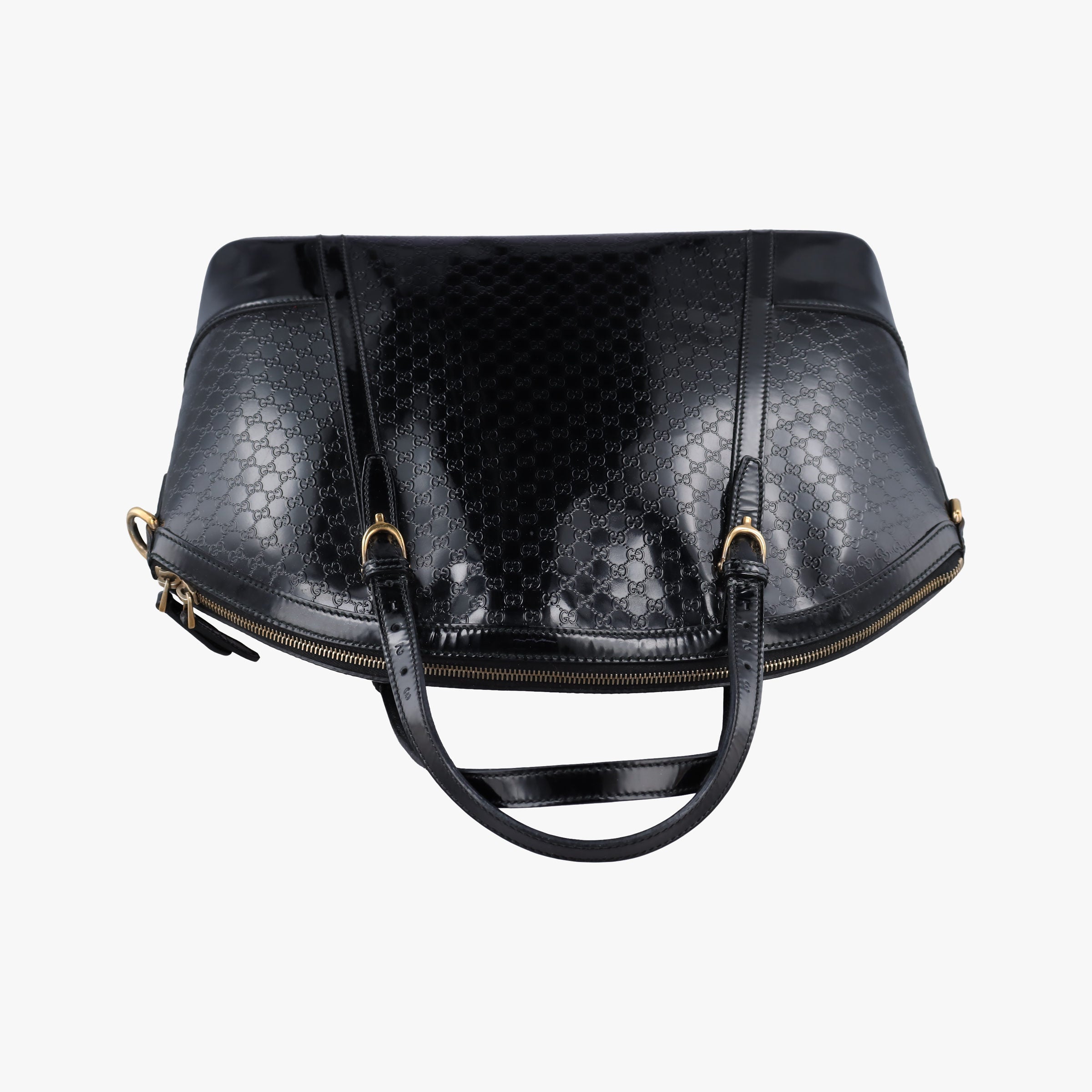 Pre-owned Gucci Microguccissima Black Patent 309614 shoulderbag | stylenewstar