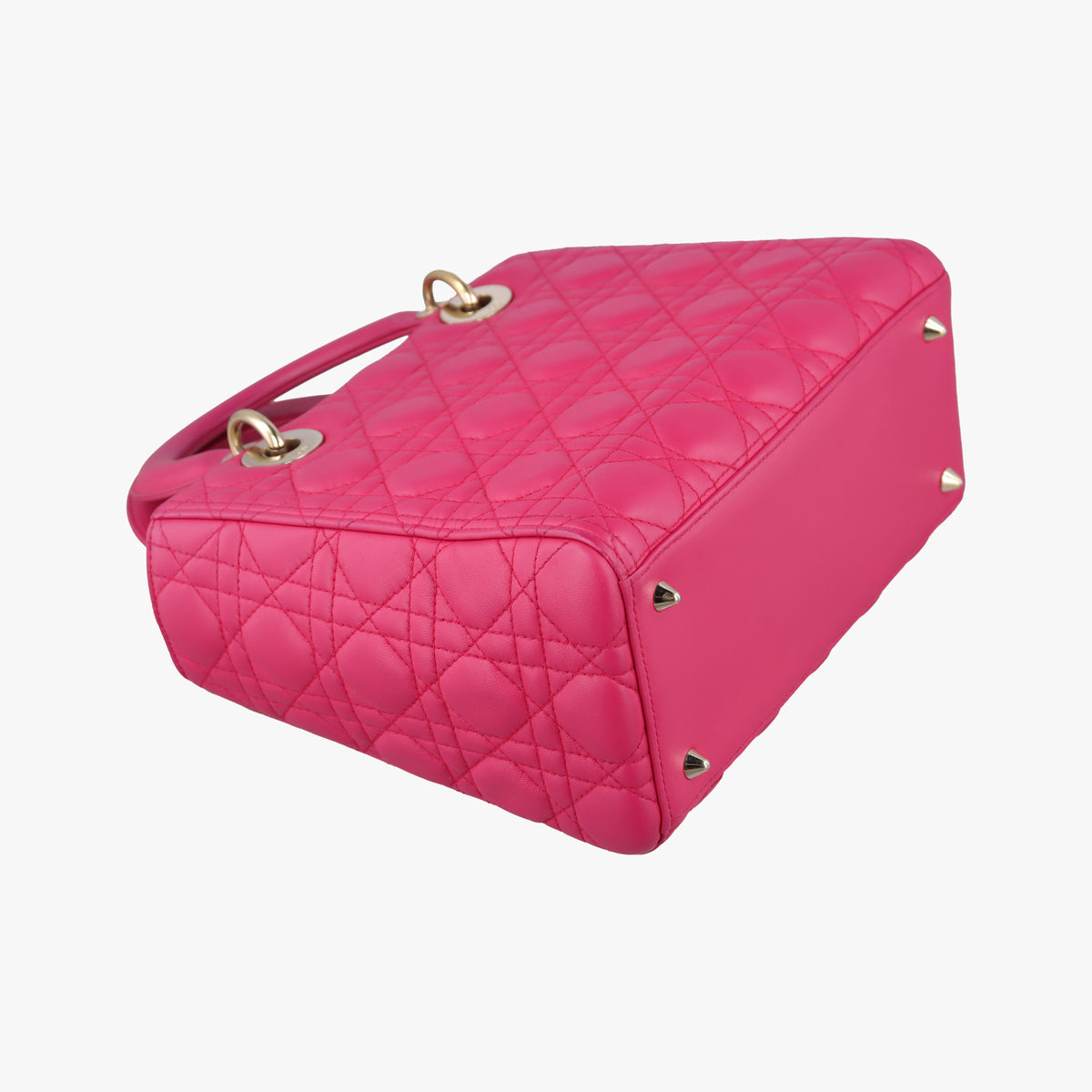Pre-owned Christian Dior Lady Dior Rose lambskin  shoulderbag | stylenewstar