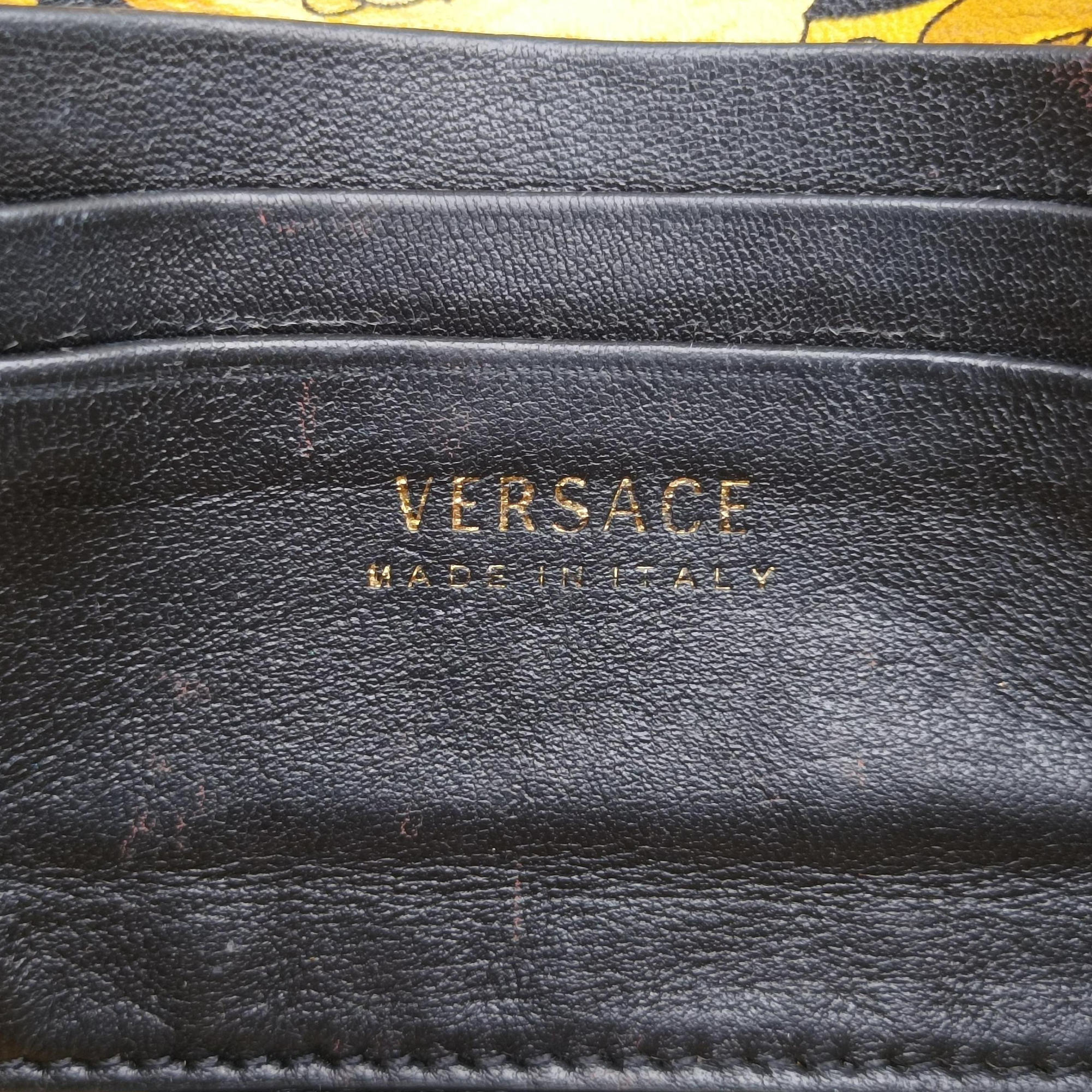 Pre-owned VERSACE Virtus Black Leather  shoulderbag | stylenewstar