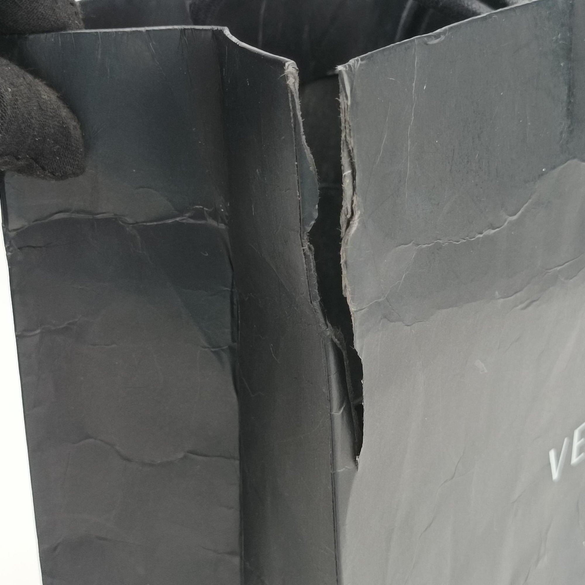 Pre-owned VERSACE Virtus Black Leather  shoulderbag | stylenewstar