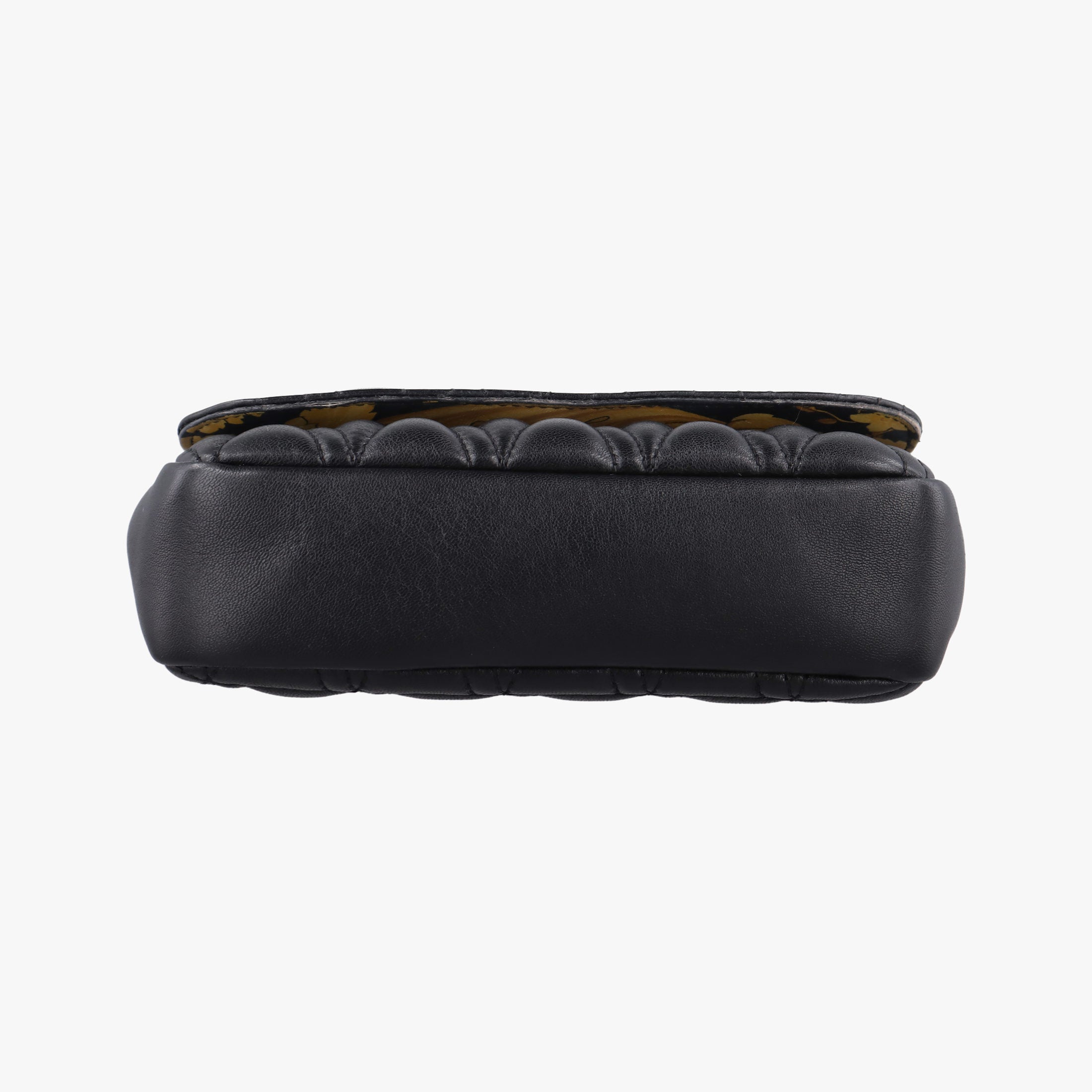 Pre-owned VERSACE Virtus Black Leather  shoulderbag | stylenewstar
