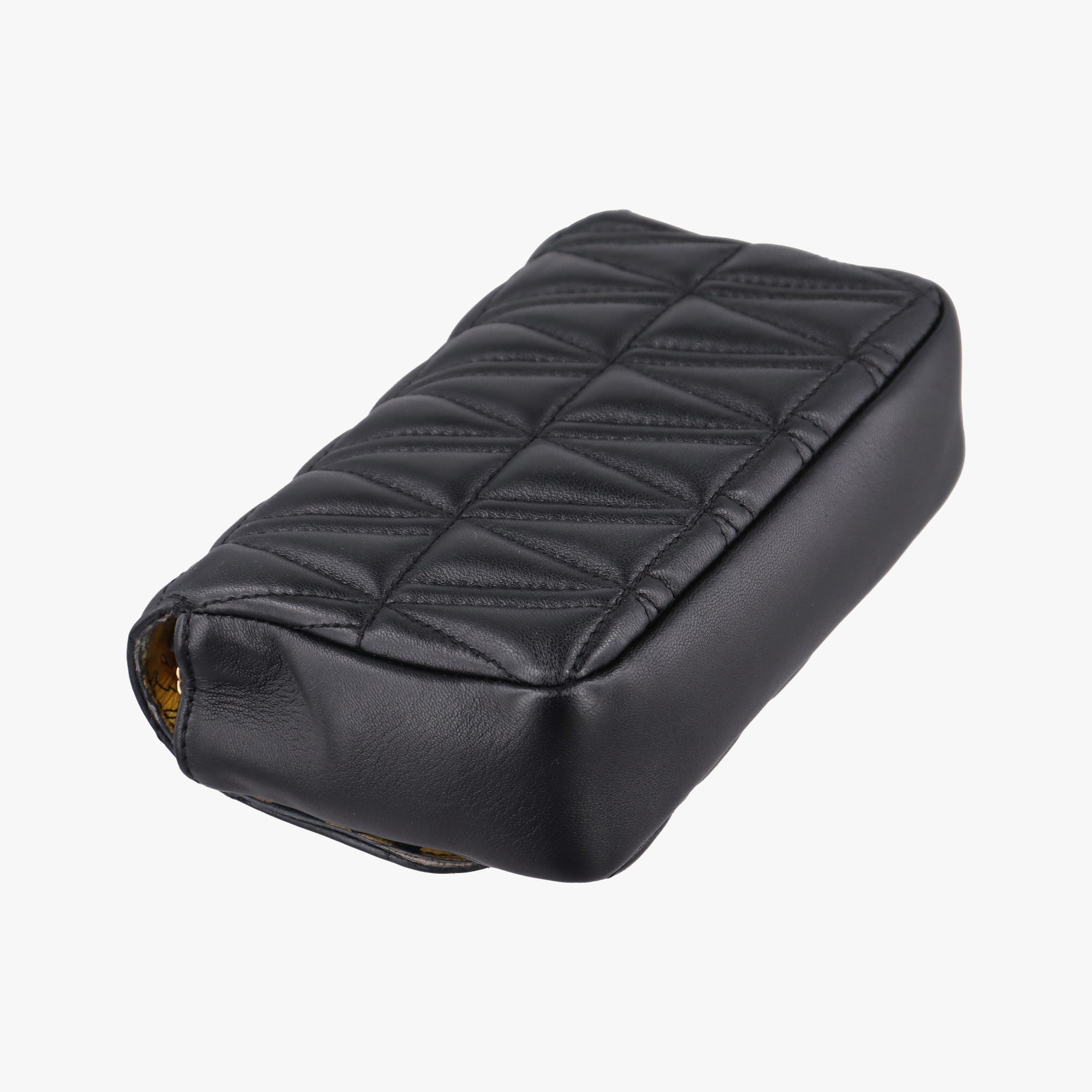 Pre-owned VERSACE Virtus Black Leather  shoulderbag | stylenewstar