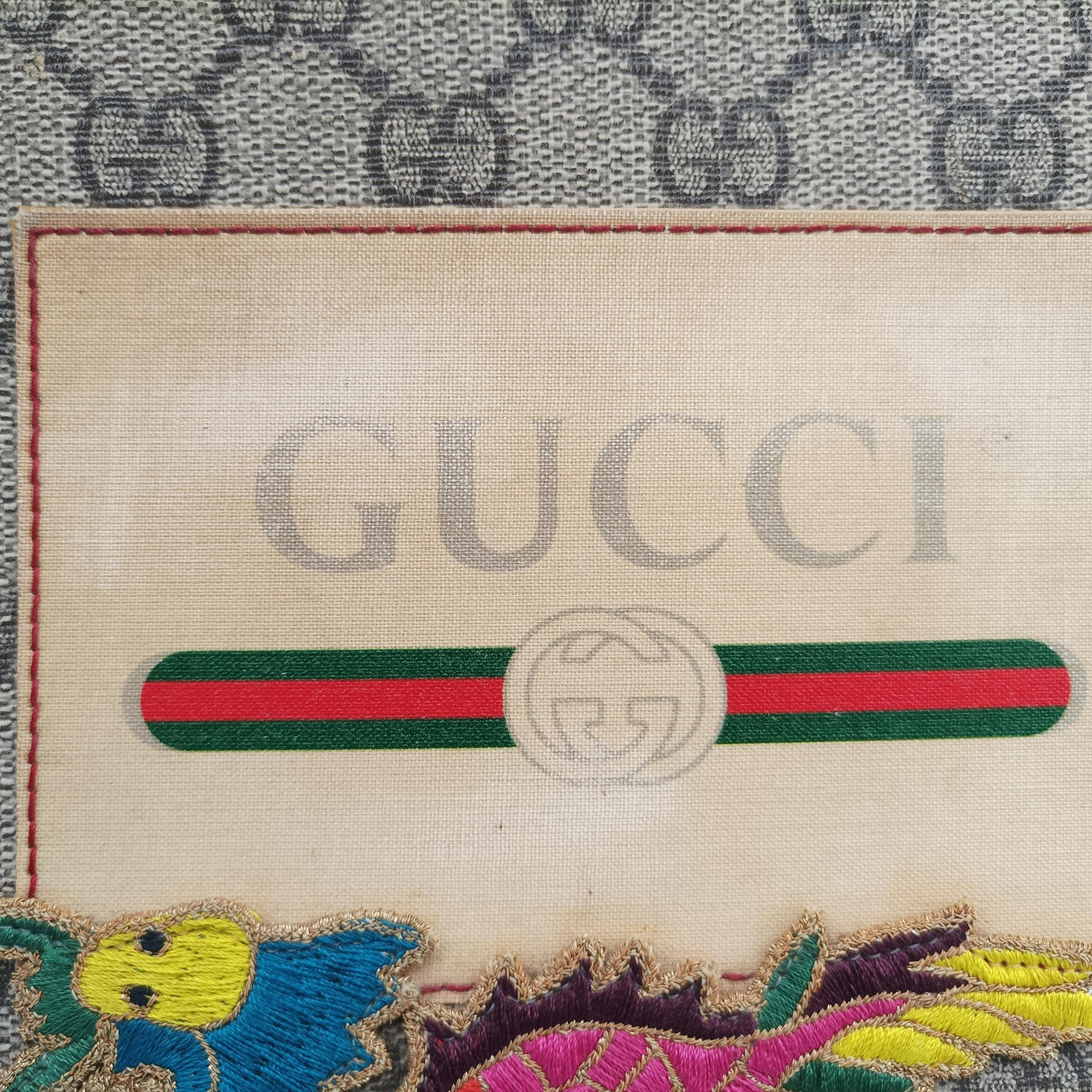 Pre-owned Gucci GG Supreme Courier Beige×multi PVC coated canvas 474083 shoulderbag | stylenewstar