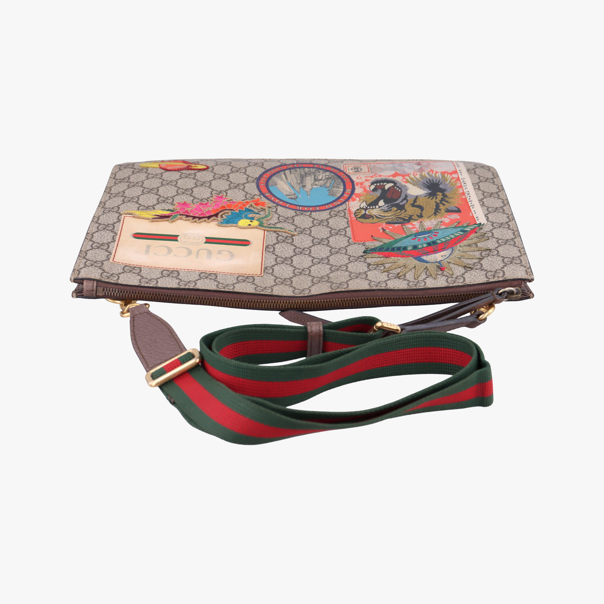Secondhand Gucci GG Supreme Courier Beige×multi PVC coated canvas 474083 shoulderbag | stylenewstar