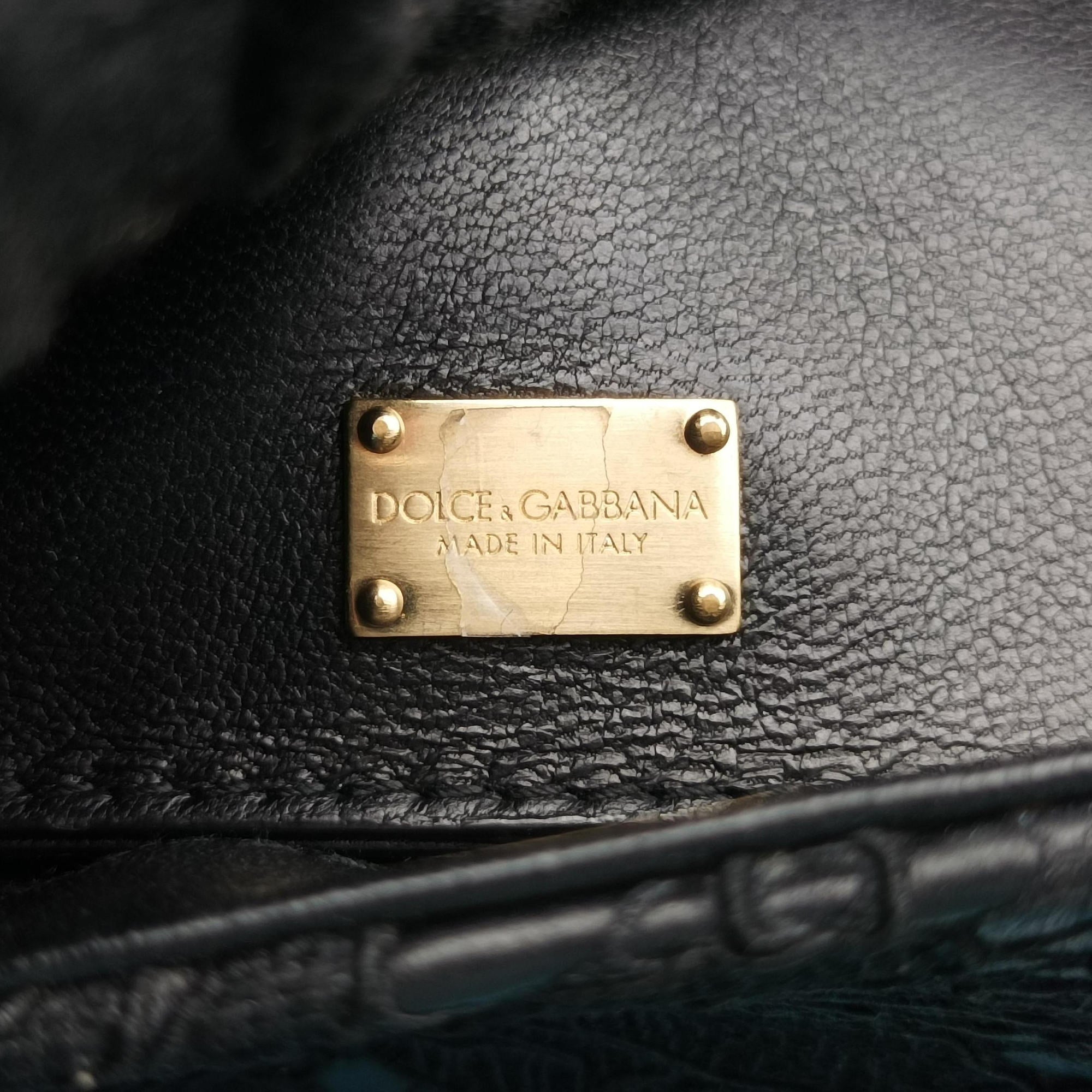 Pre-owned Dolce & Gabbana SICILY Black Leather×Crochet  shoulderbag | stylenewstar