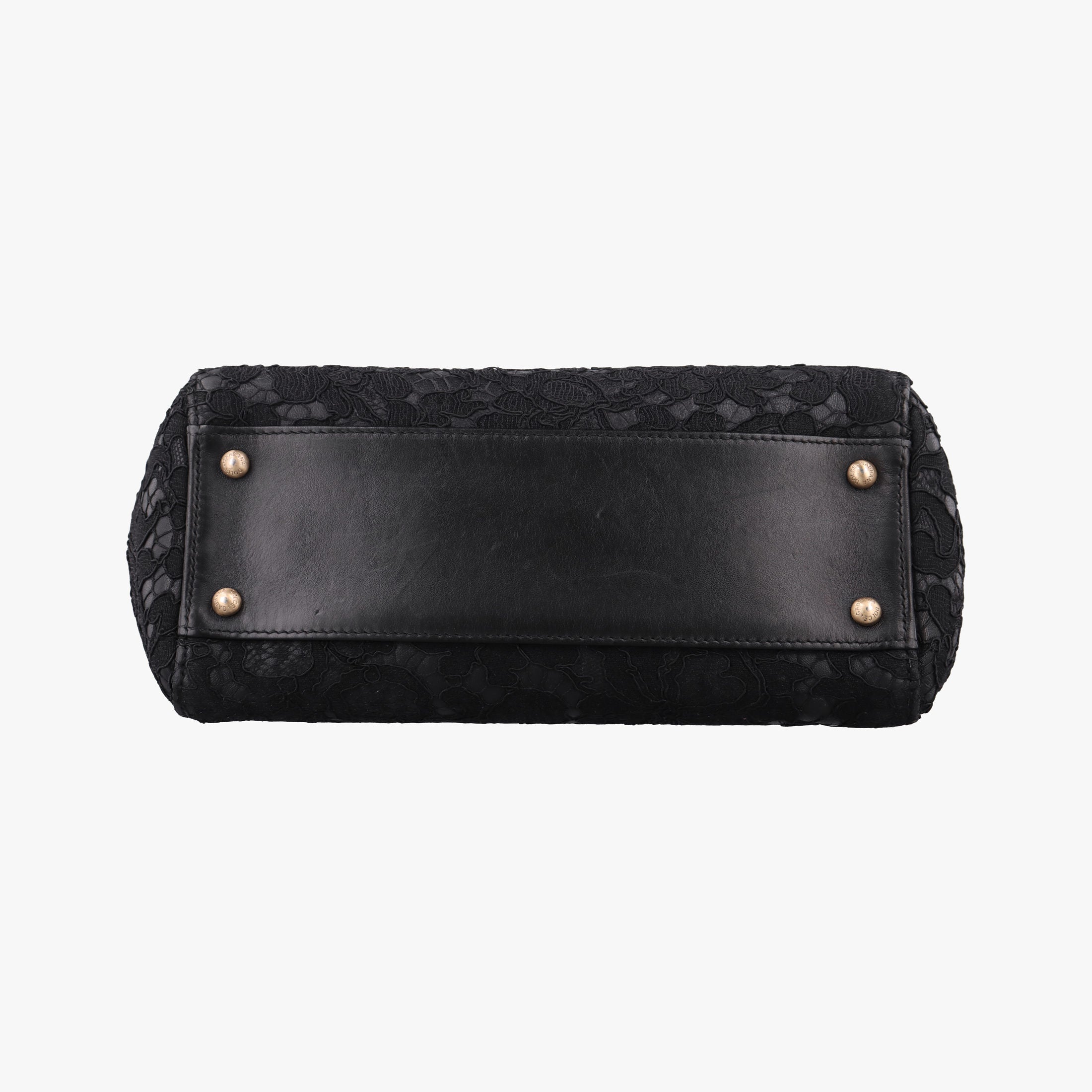 Pre-owned Dolce & Gabbana SICILY Black Leather×Crochet  shoulderbag | stylenewstar